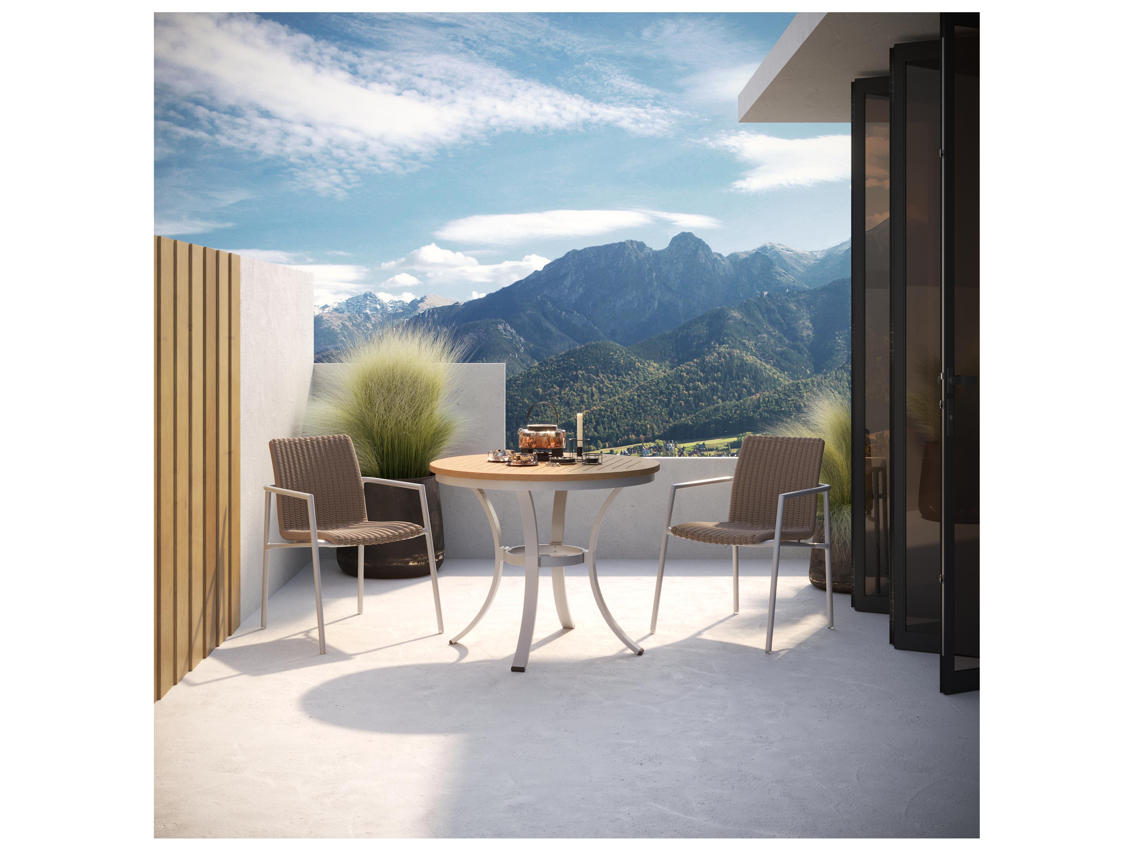 Oxford Garden Orso Wicker Sand 3 Piece Bistro Set