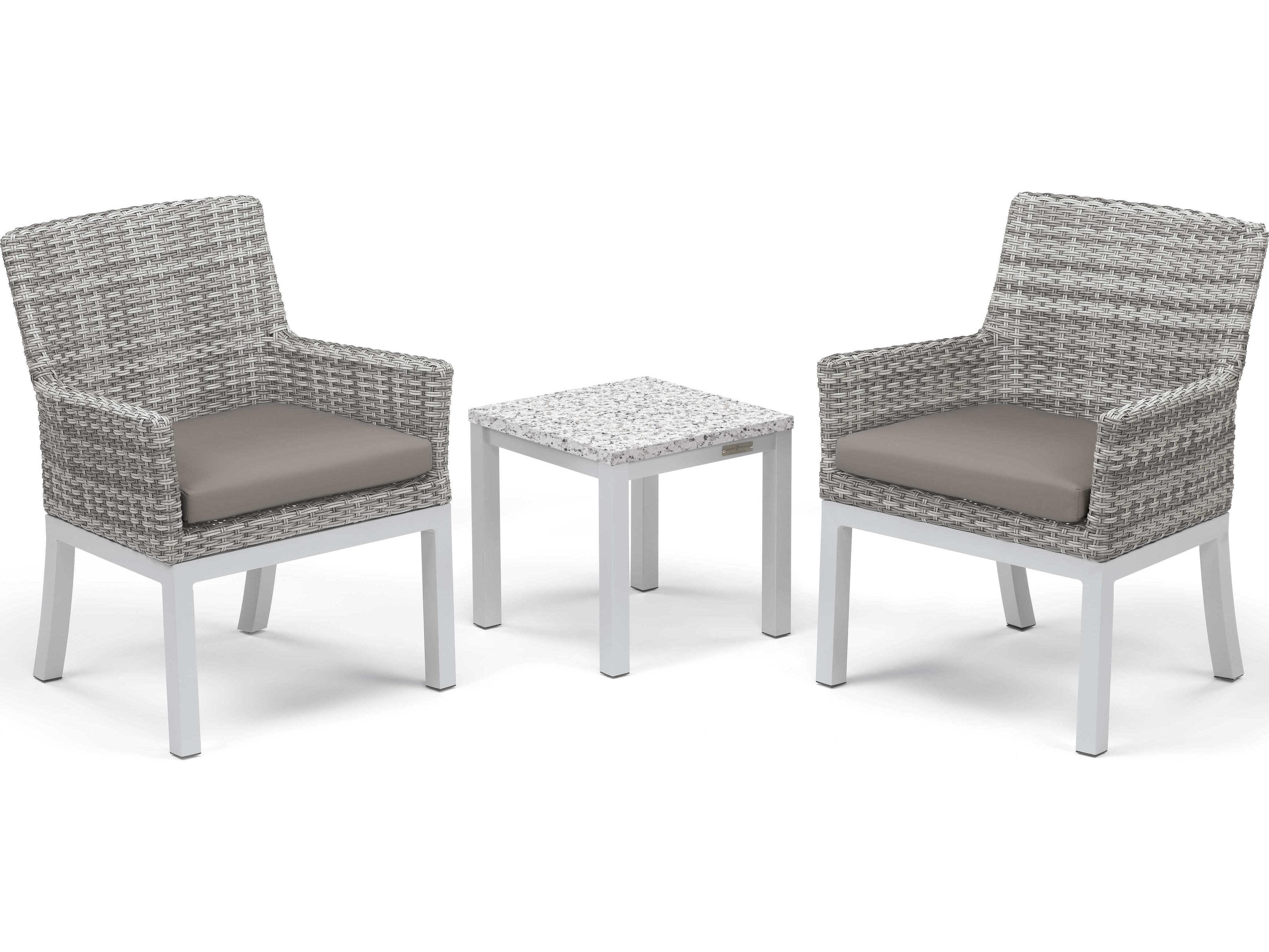 Travira Aluminum Cushion Lounge Set Table and 2 Chairs