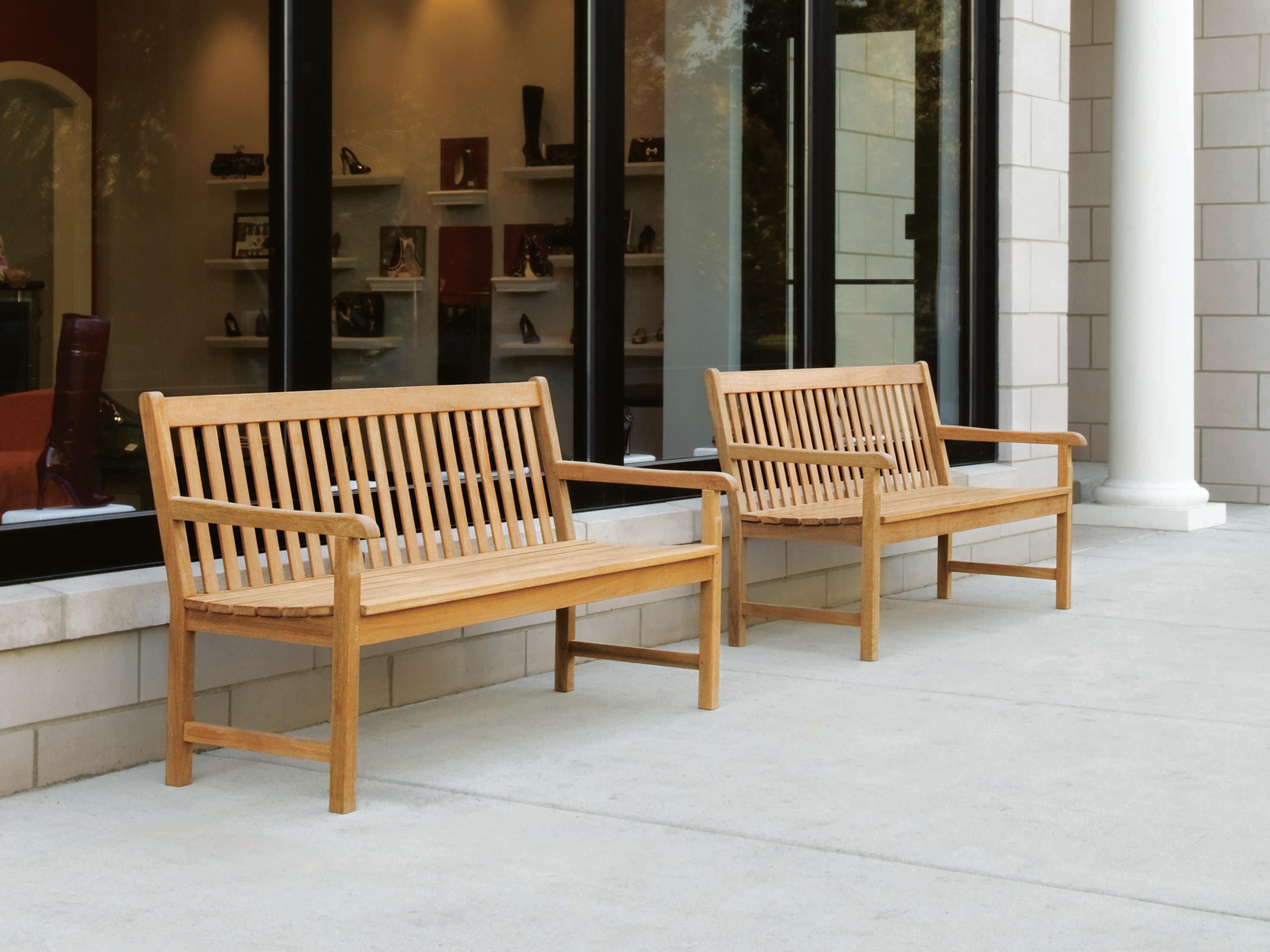 Oxford Garden Classic Teak Natural Outdoor Patio Bench