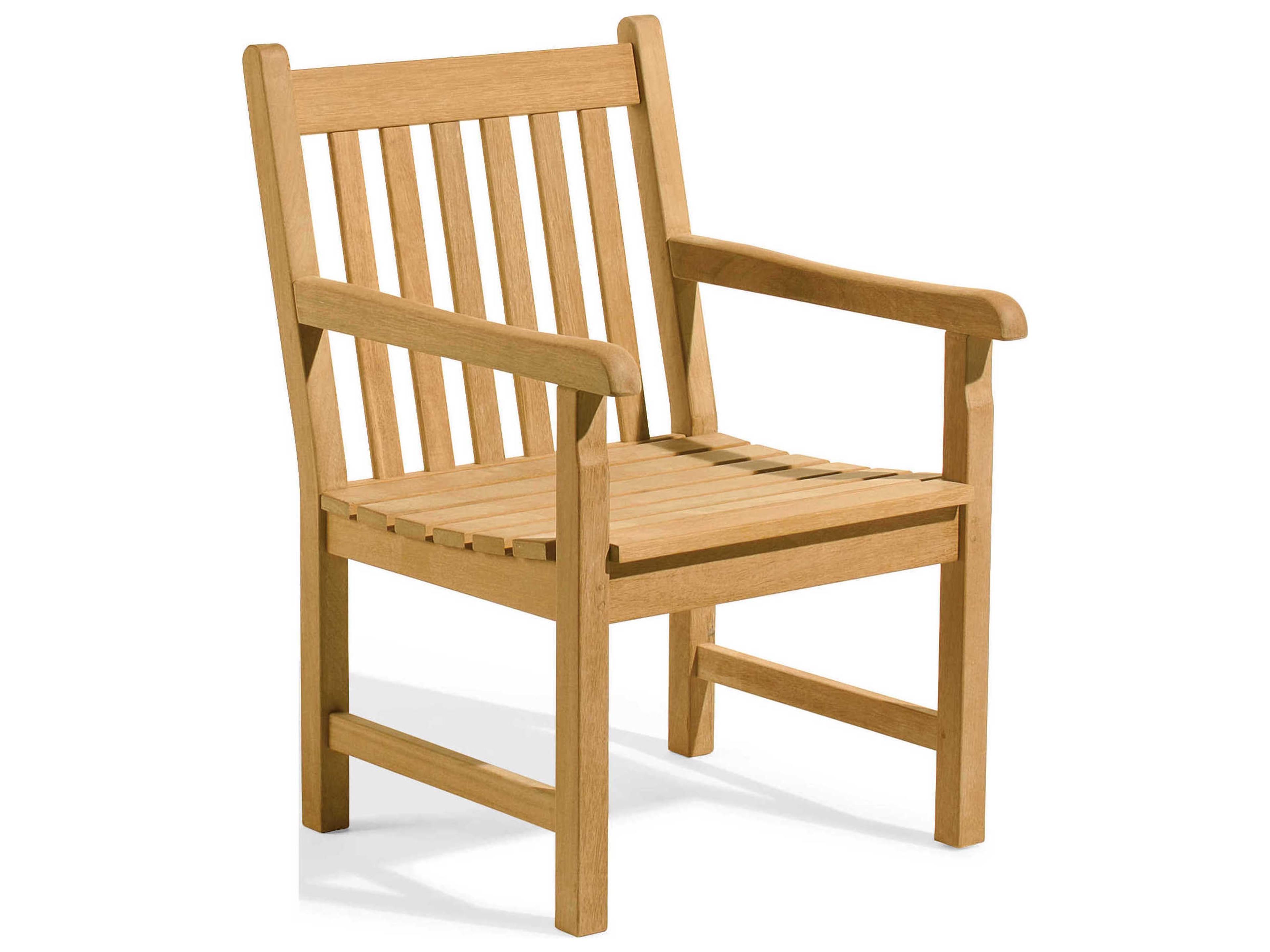 Classic Teak Natural Patio Dining Arm Chair