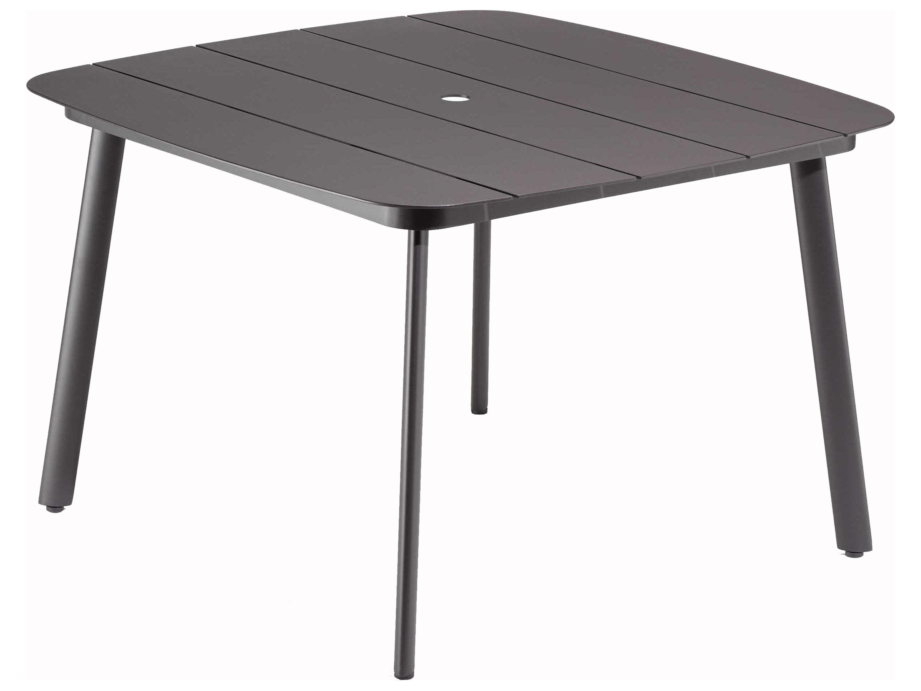 Eiland Aluminum Square Umbrella Hole Dining Table