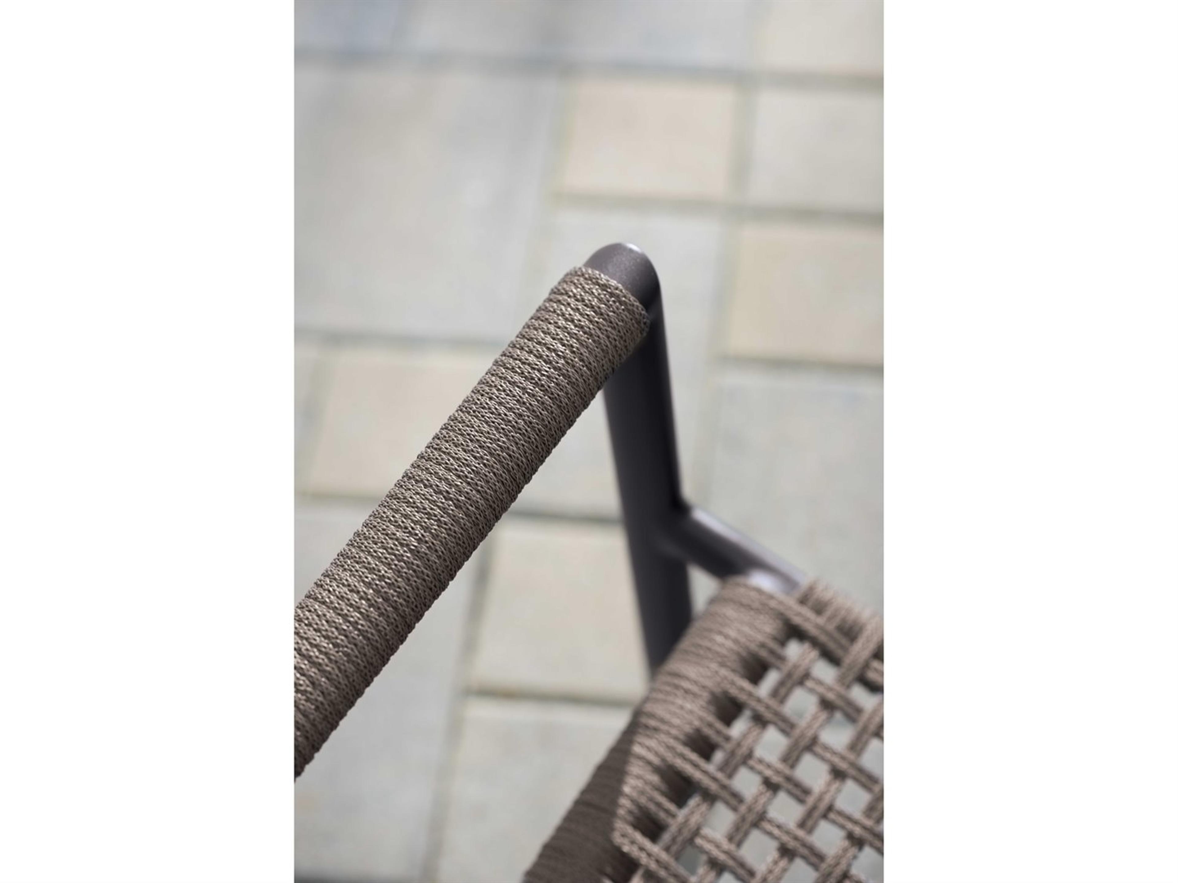 Oxford Garden Eiland Carbon Mocha Pepper Aluminum Cushion Loveseat