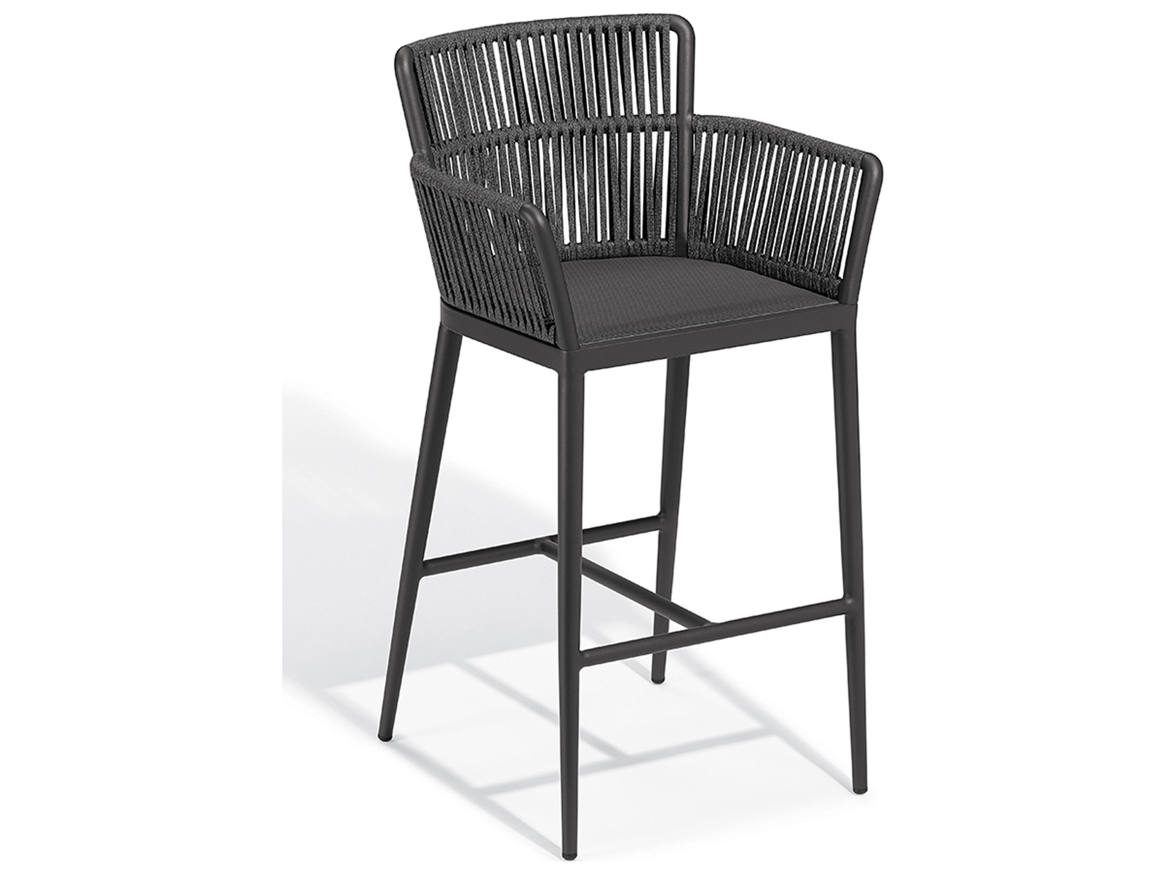 Nette Aluminum Carbon Patio Bar Chair with Ninja Cushion