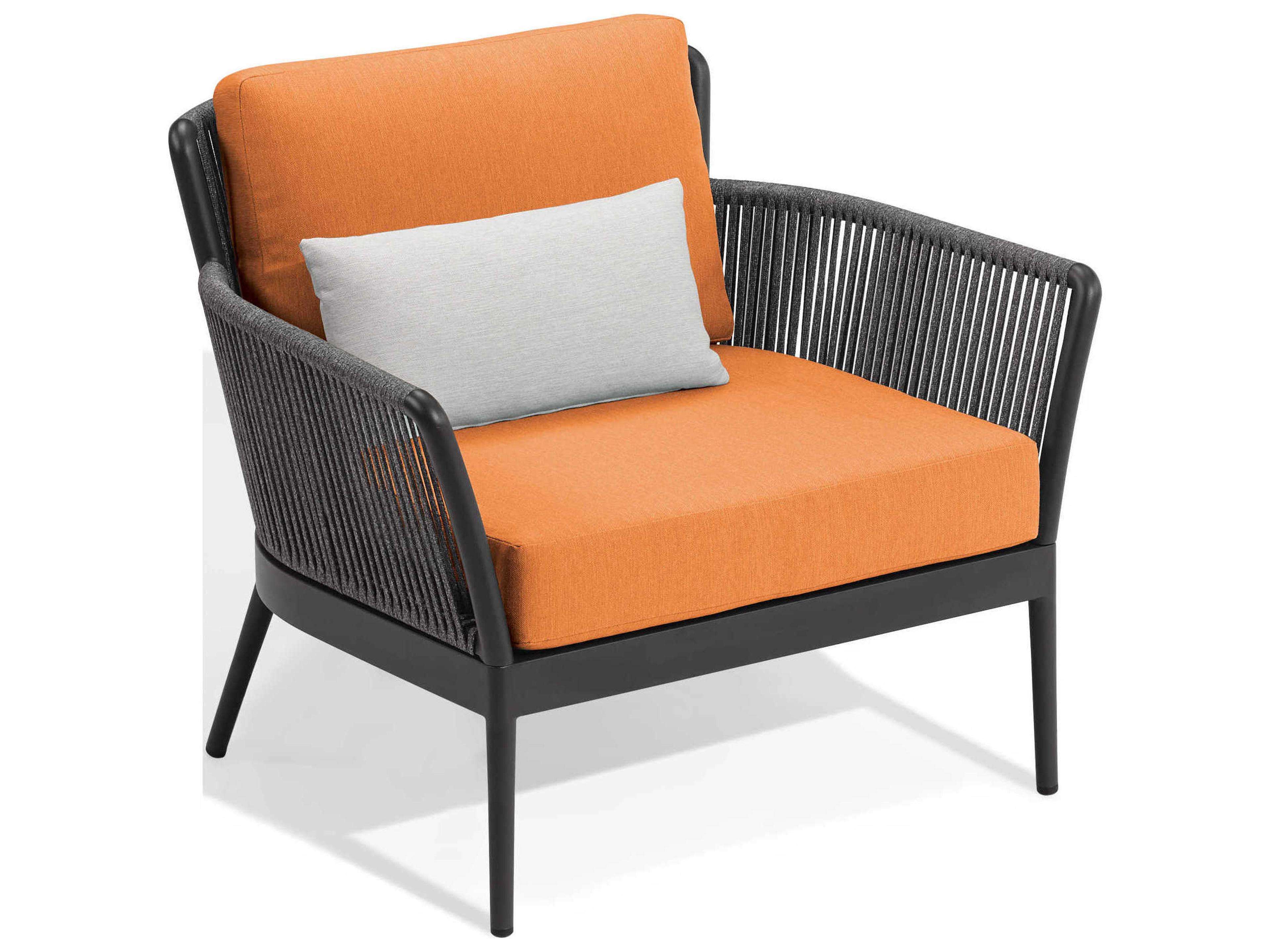 Nette Aluminum Tangerine and Salt Cushion Lounge Chair