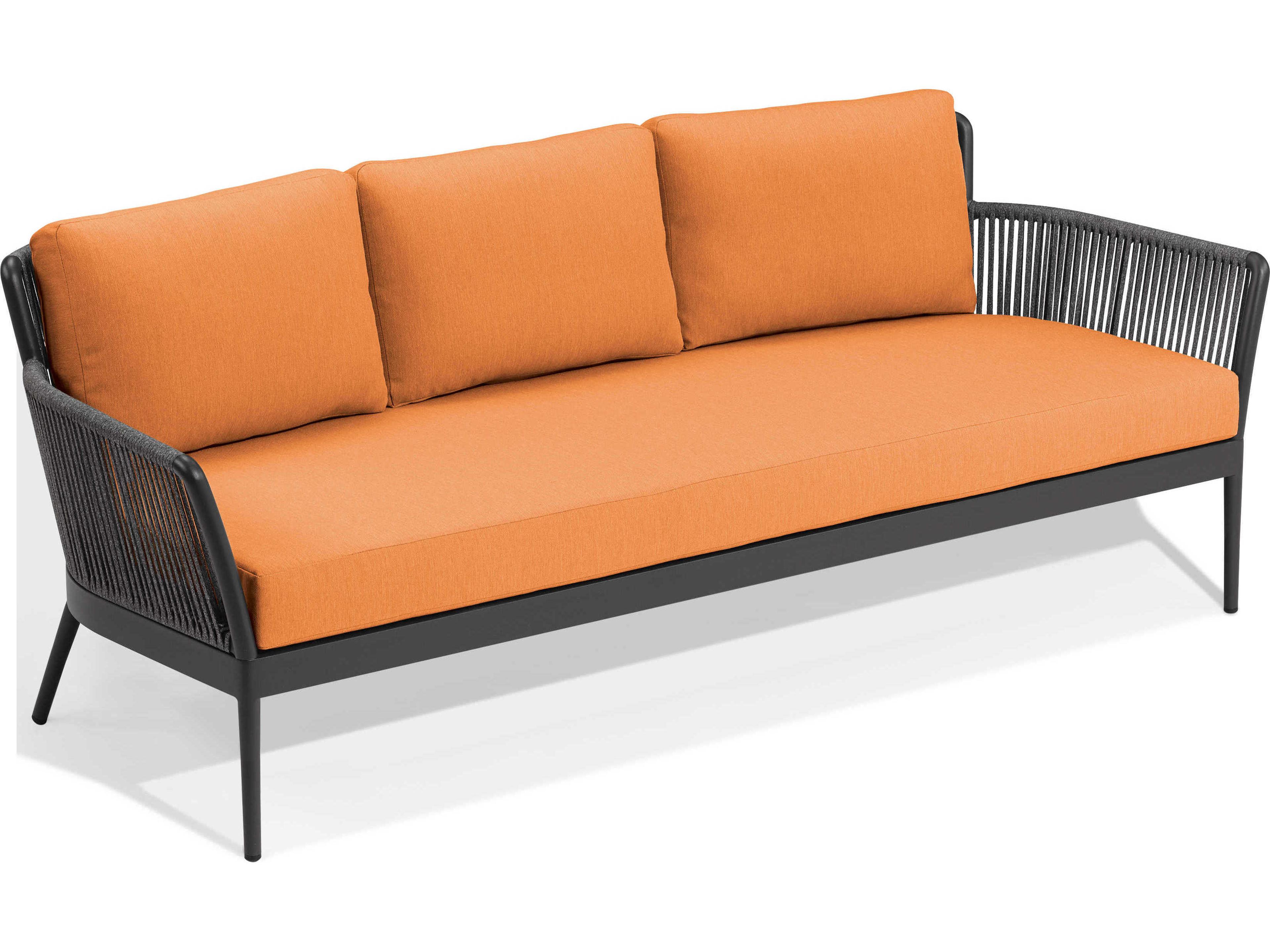 Nette Aluminum Tangerine Cushion Sofa