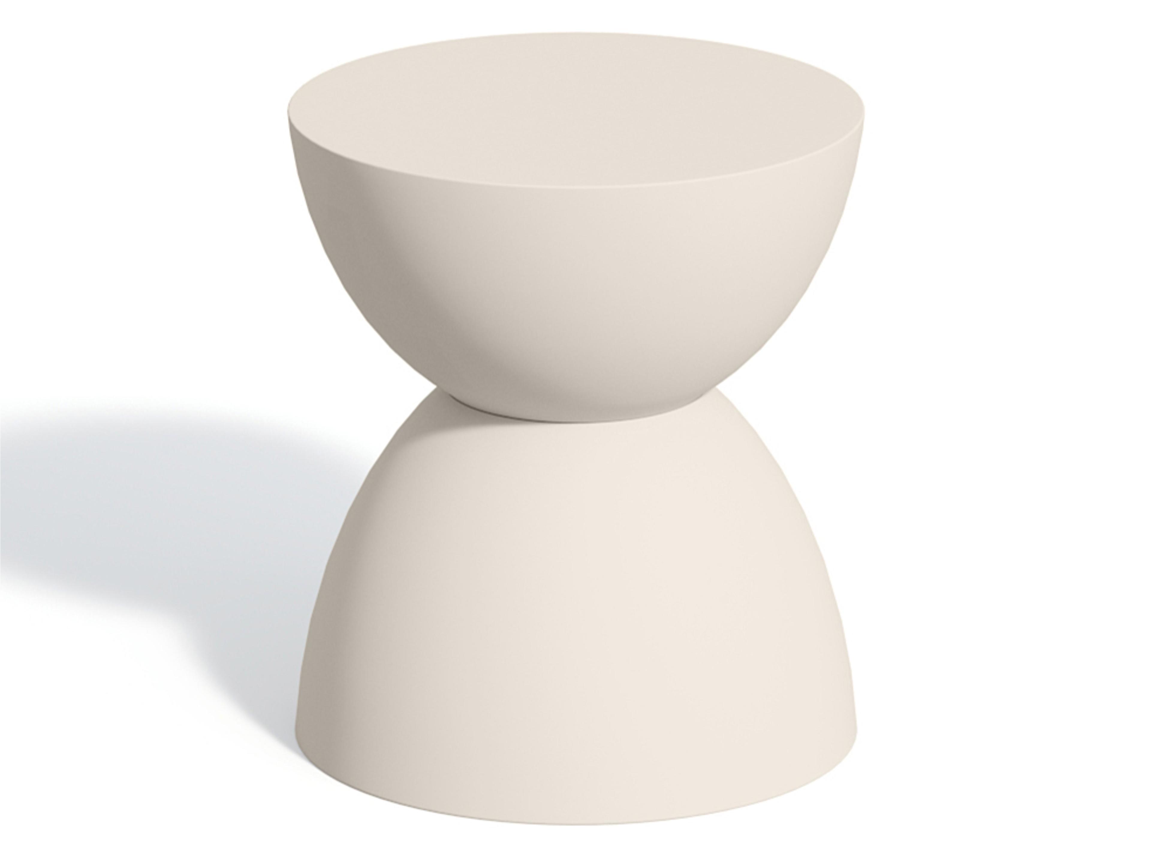 Palo Concrete Arctic Round Bowls Outdoor End Table