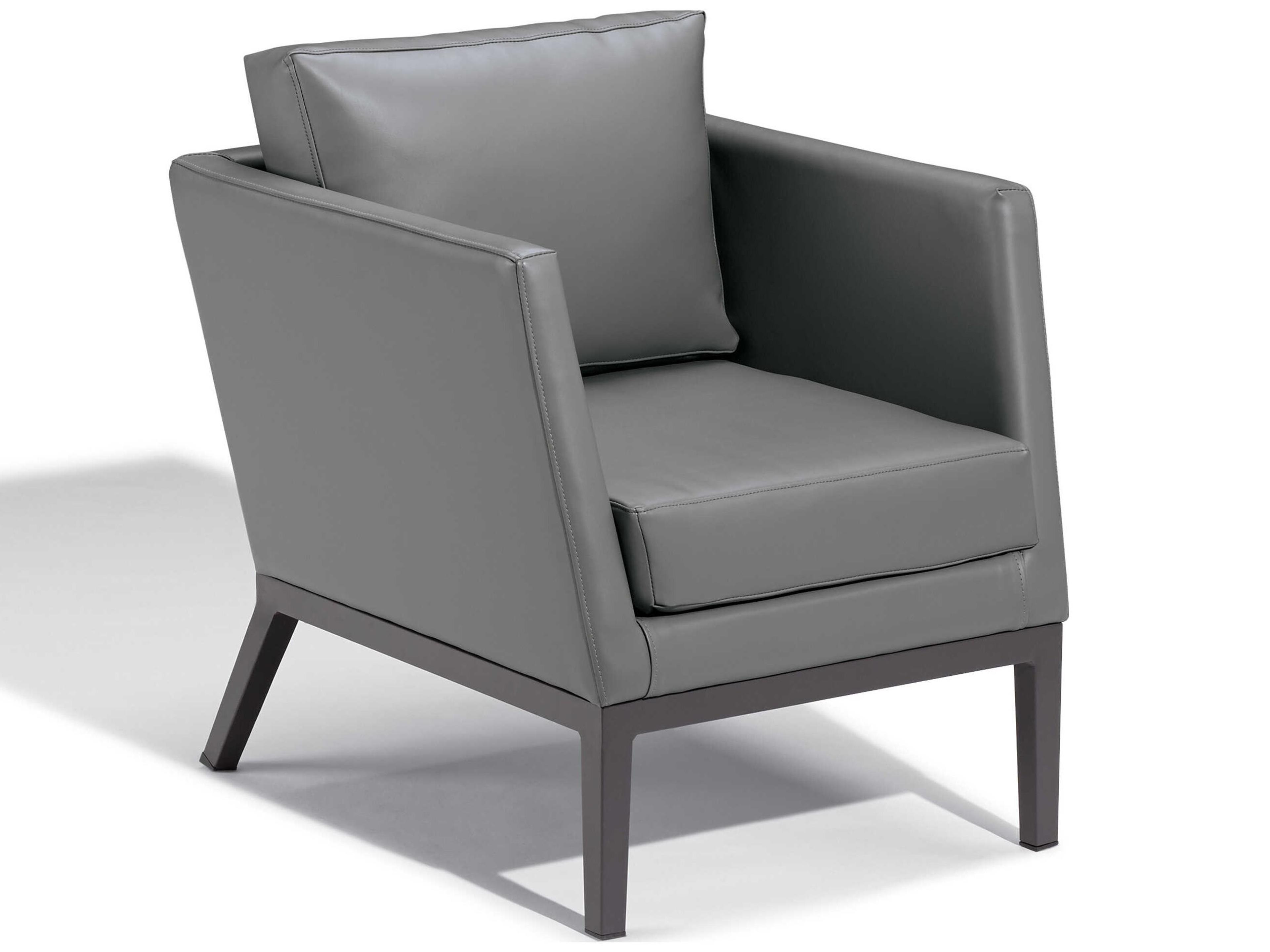 Salino Carbon Nickel Aluminum Cushion Lounge Chair