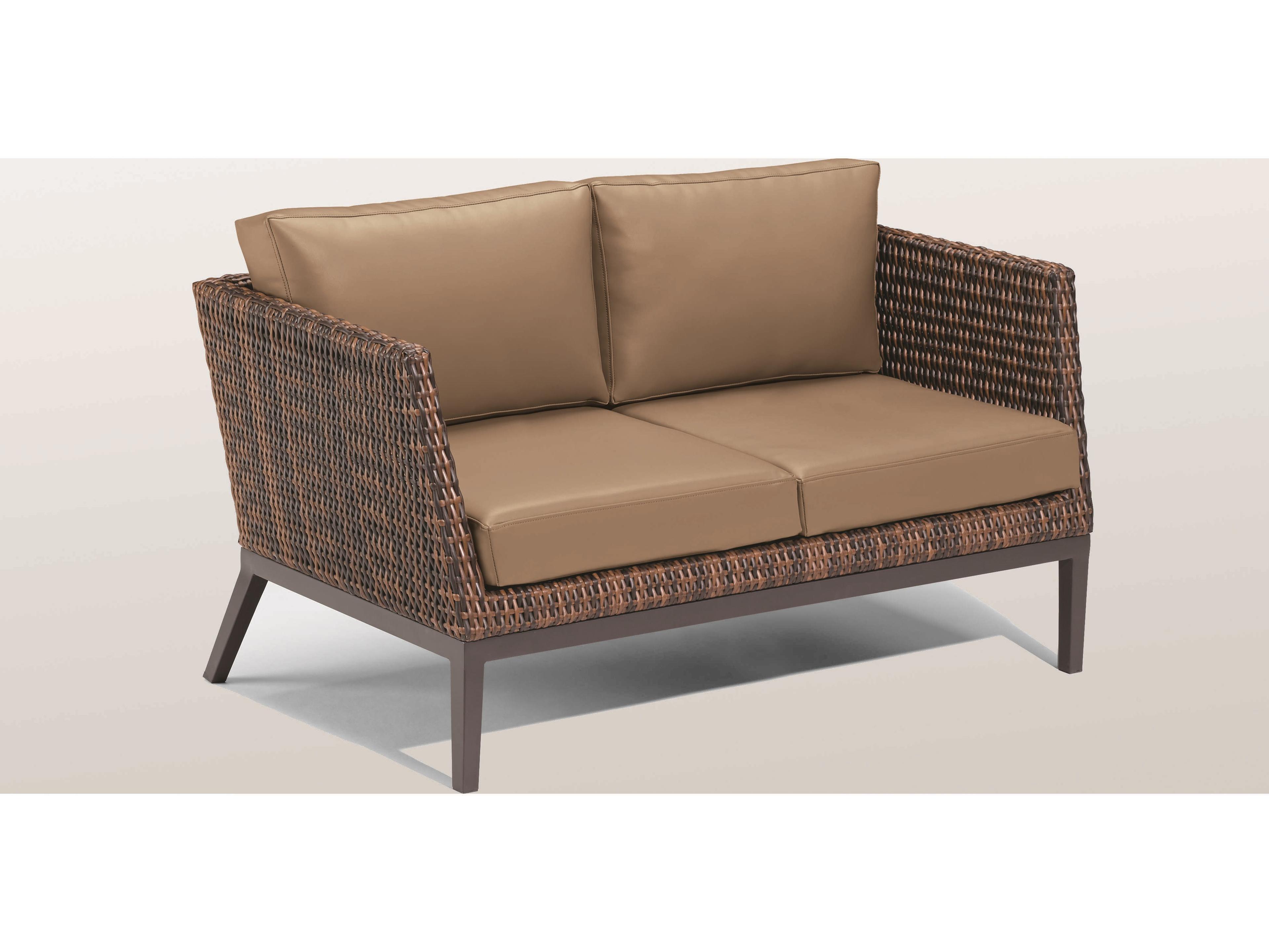 Oxford Garden Salino Truffle Aluminum Cushion Loveseat