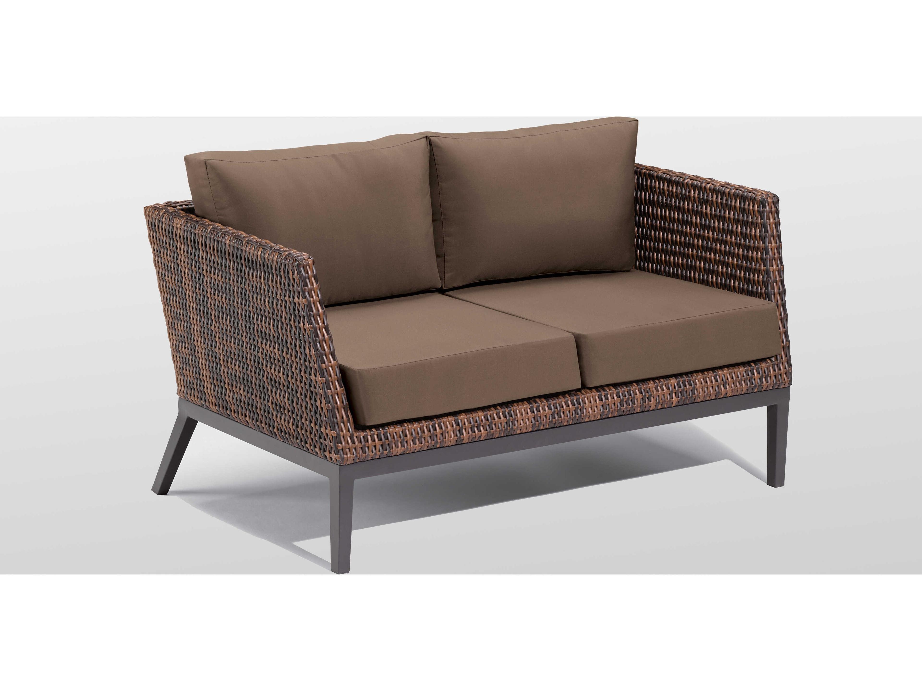 Oxford Garden Salino Truffle Aluminum Cushion Loveseat