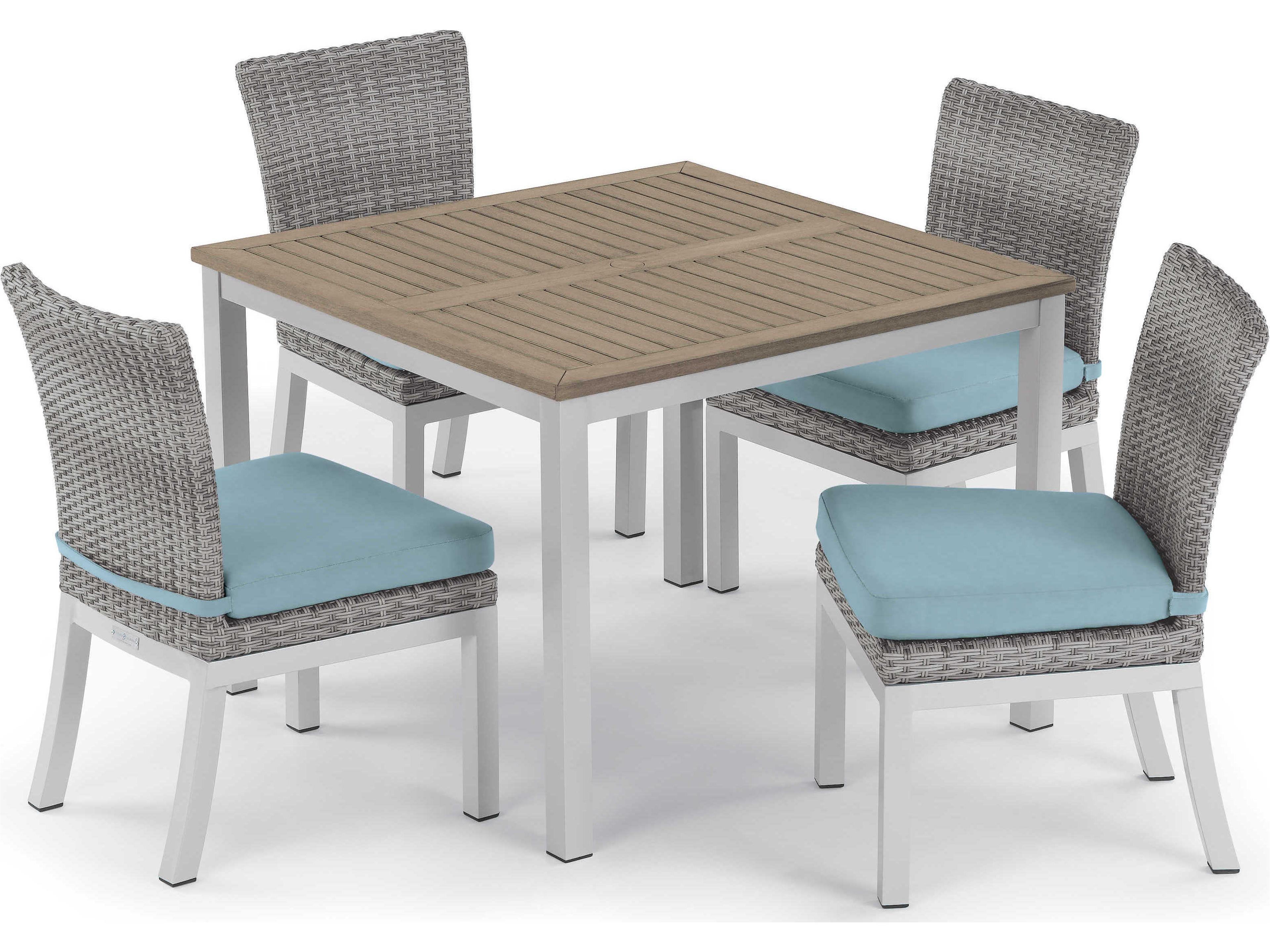 Travira Aluminum Dining Set Table And 4 Chairs