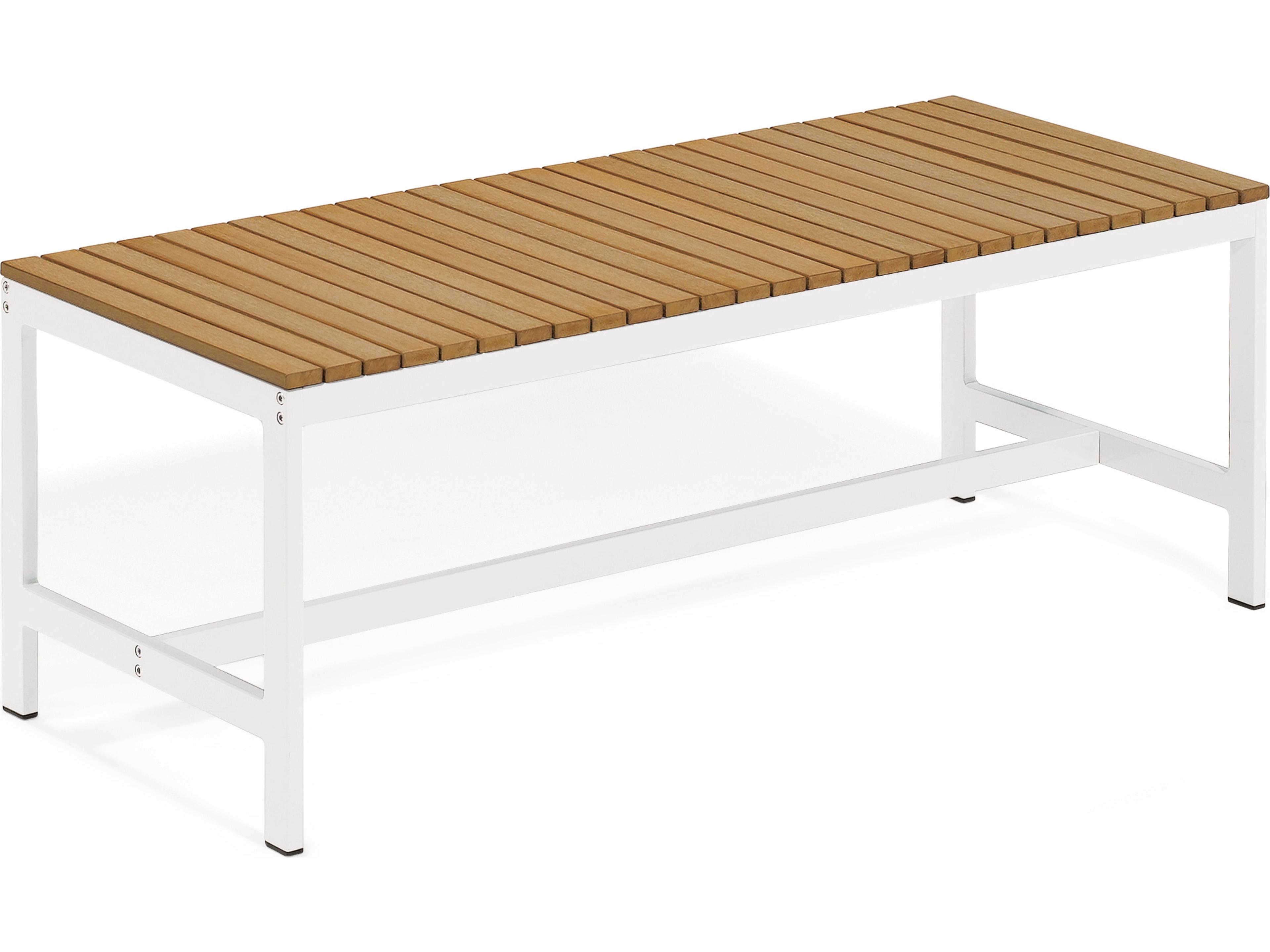Travira Aluminum Chalk Backless Patio Bench