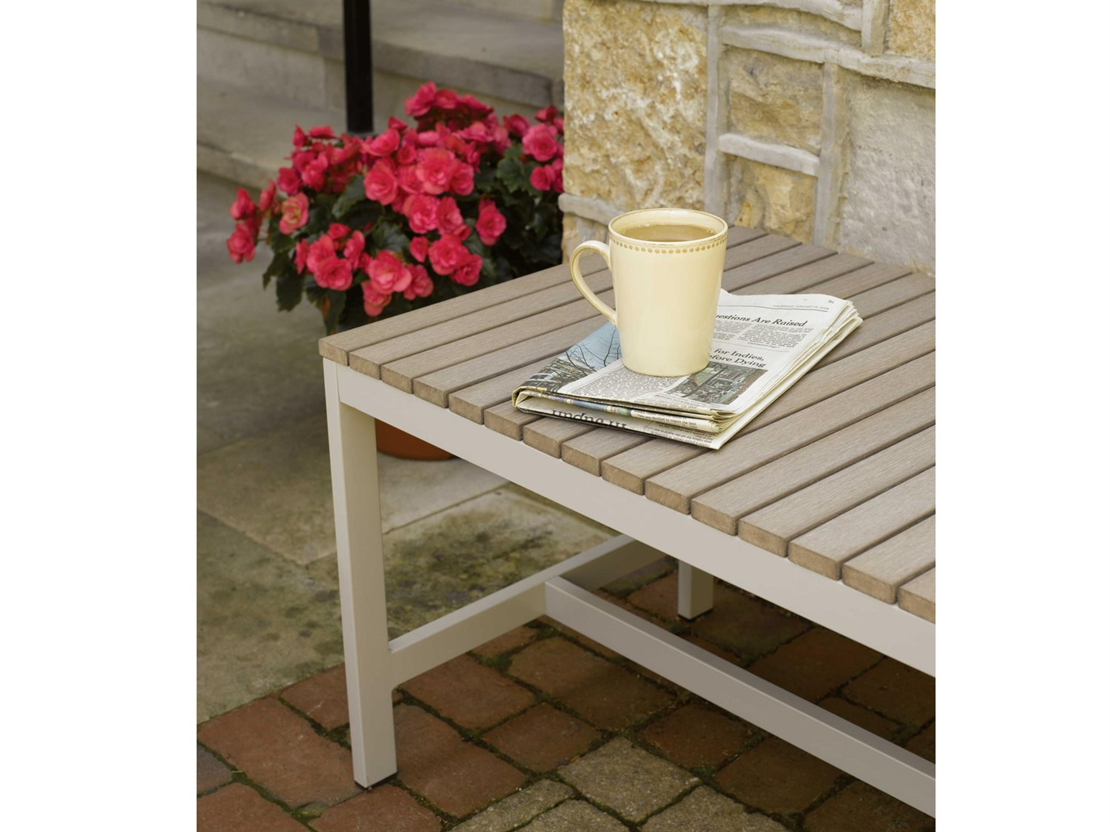 Oxford Garden Travira Aluminum Vintage Teak Bench