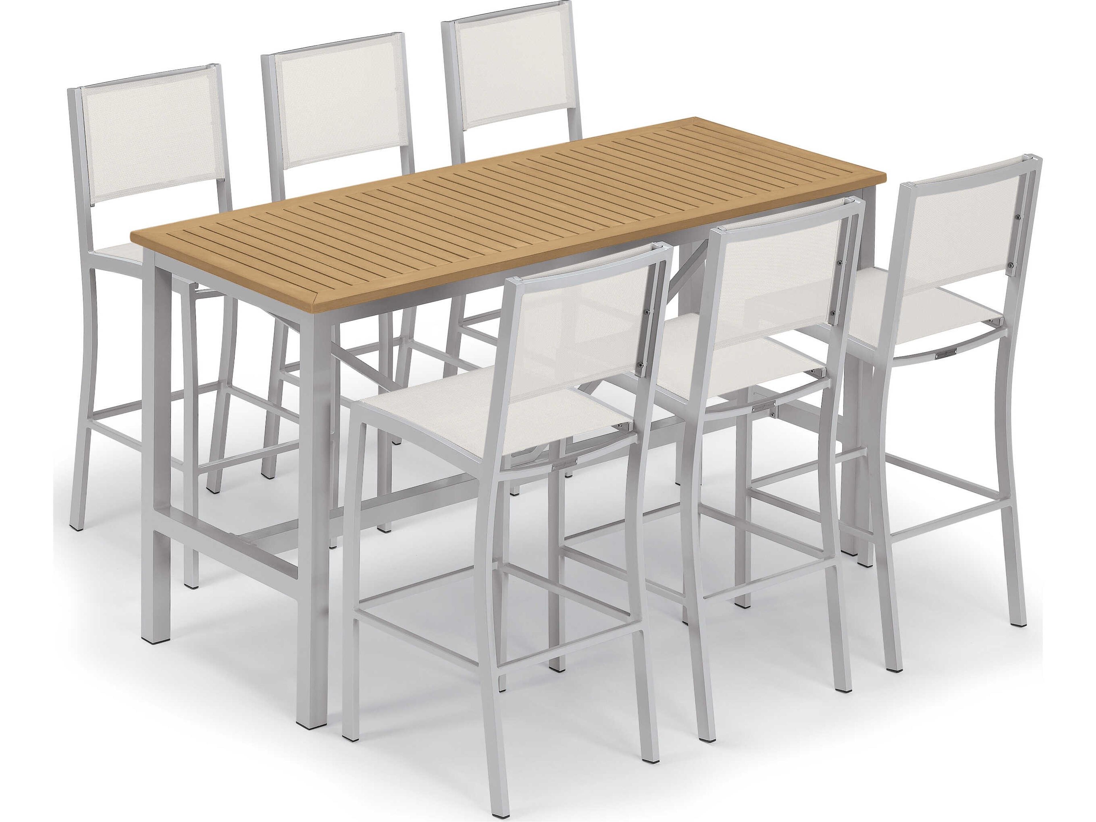 Oxford Garden Travira Aluminum Sling Bar Stool