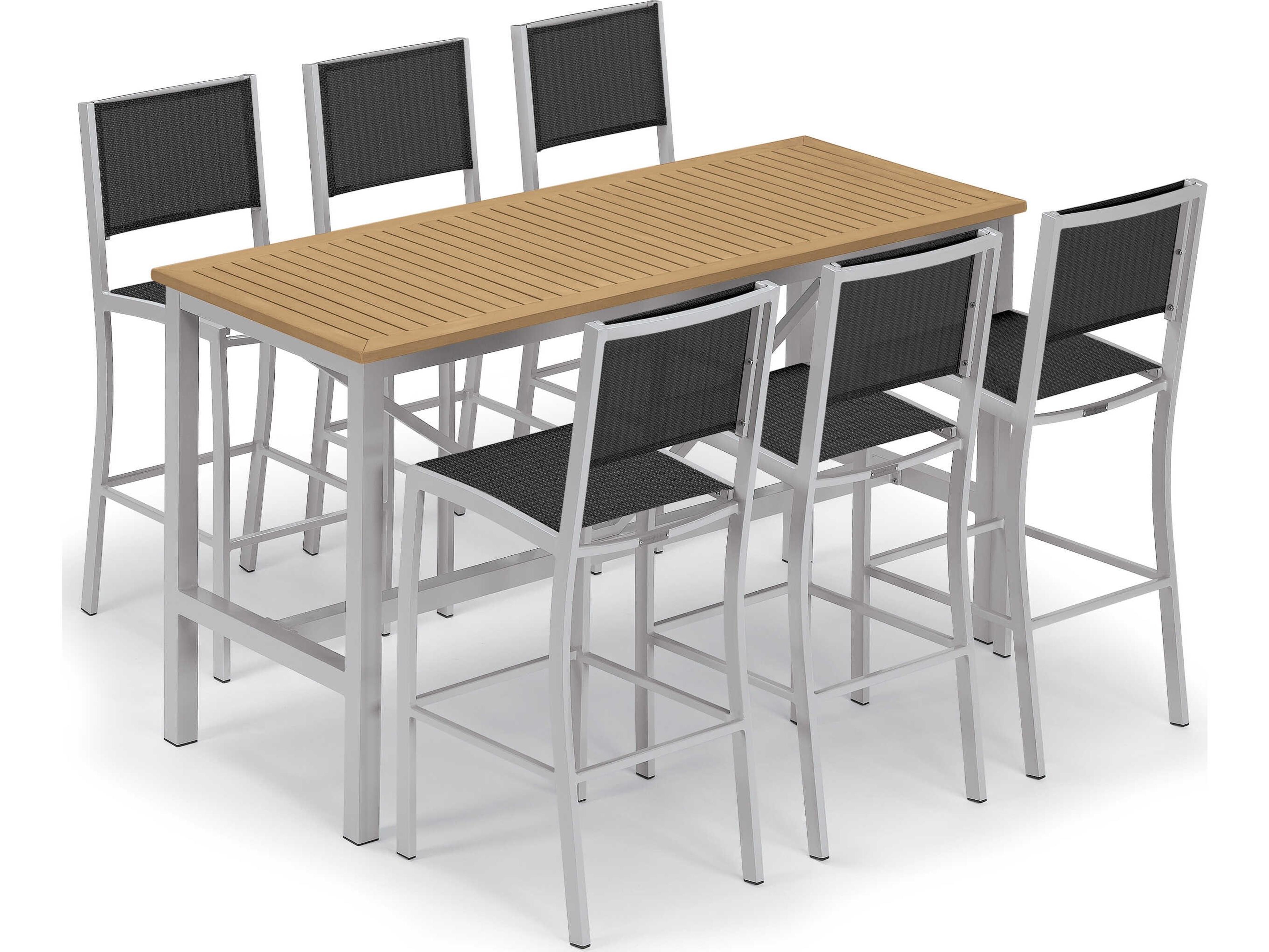 Oxford Garden Travira Aluminum Sling Bar Stool