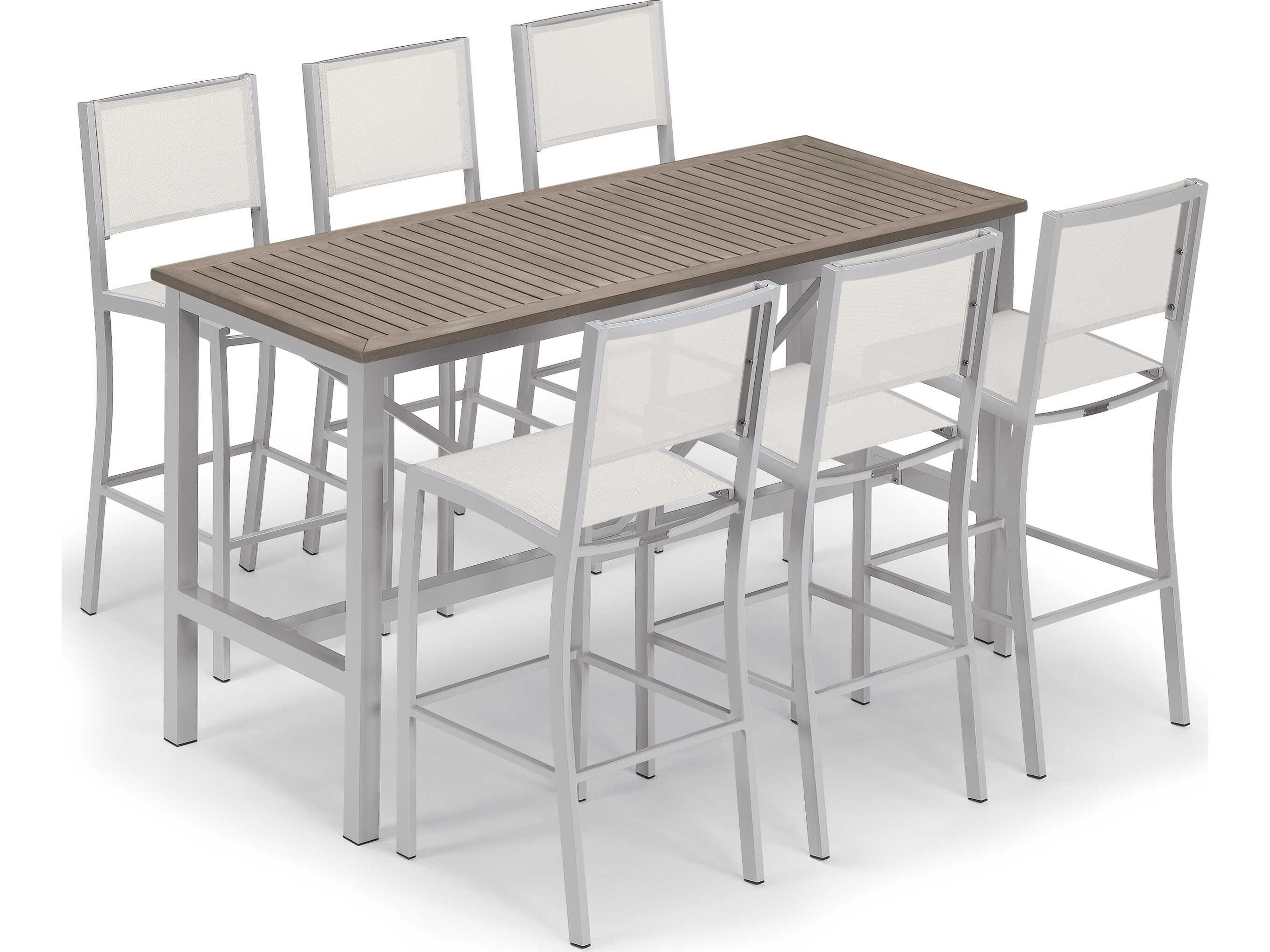 Oxford Garden Travira Aluminum Sling Bar Stool