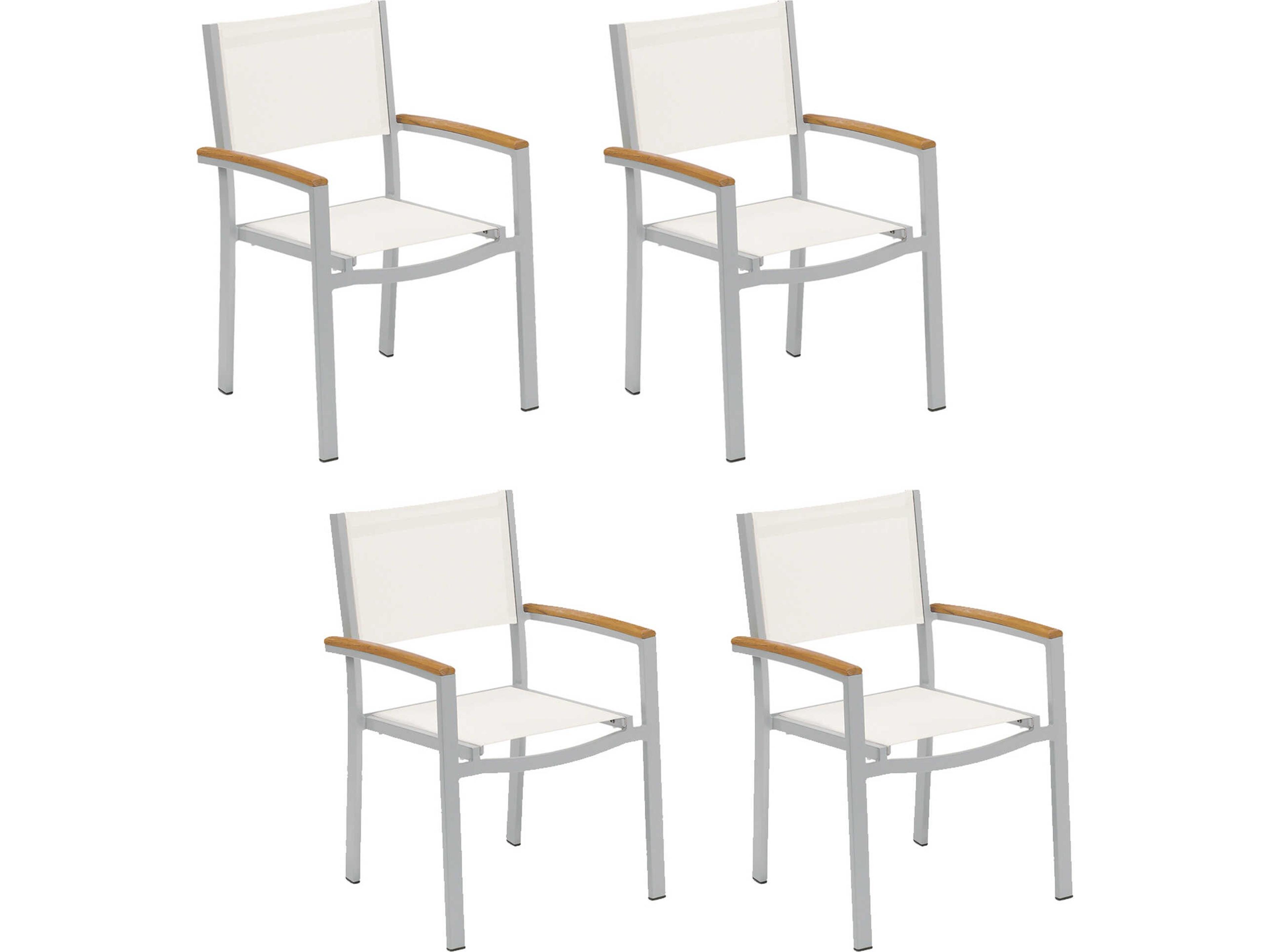 Travira Aluminum Cushion Dining Chair Set of 4