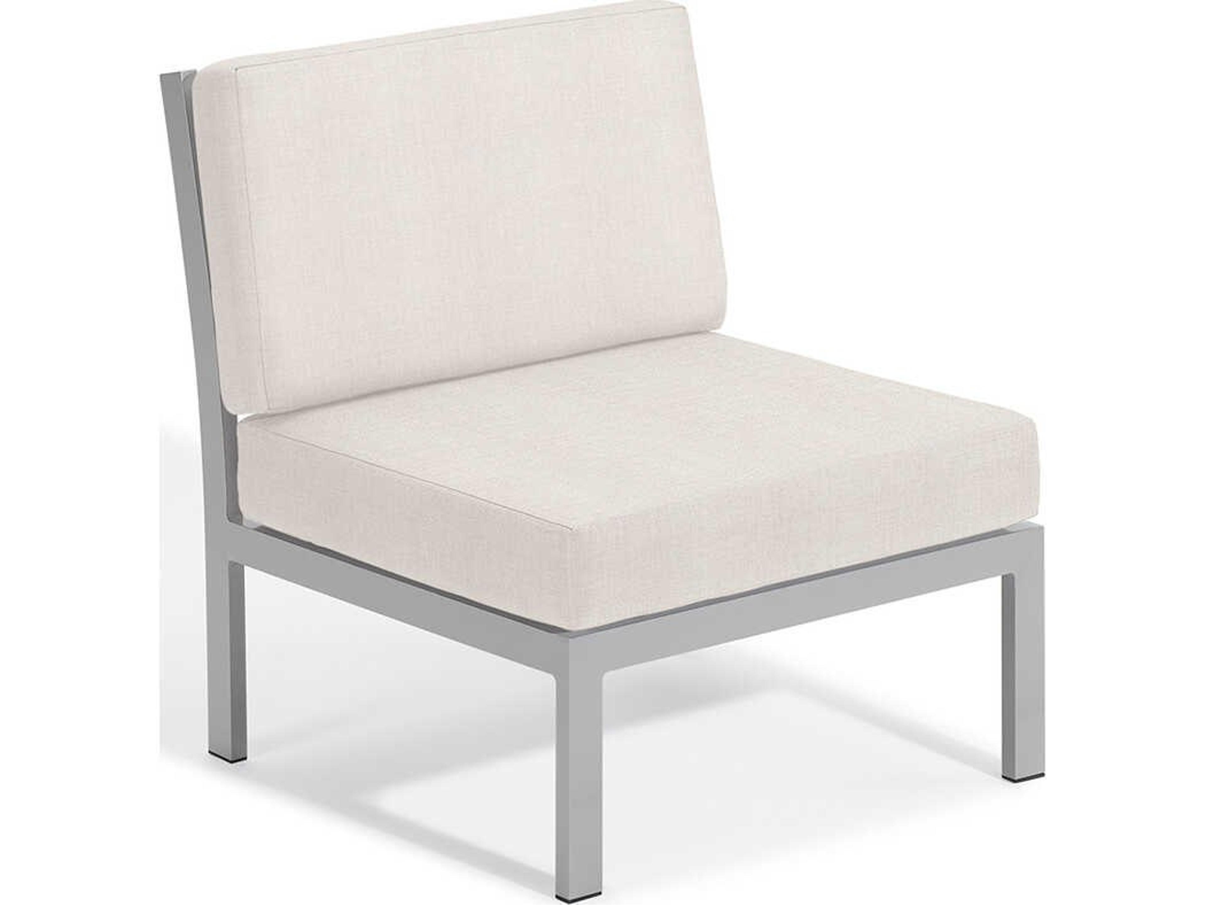 Travira Flint Bliss Linen Aluminum Cushion Lounge Chair