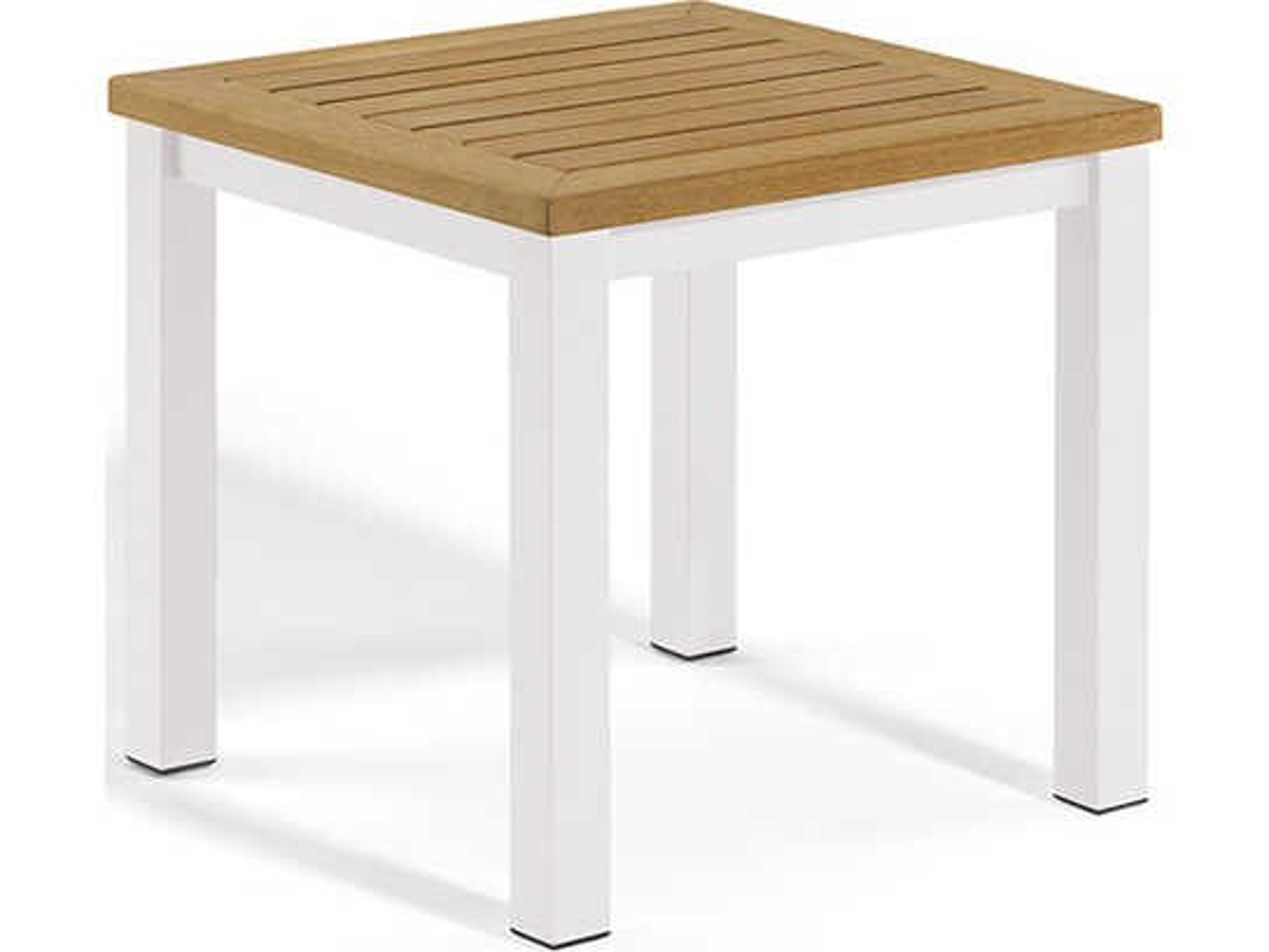 Oxford Garden Travira Aluminum Square End Table