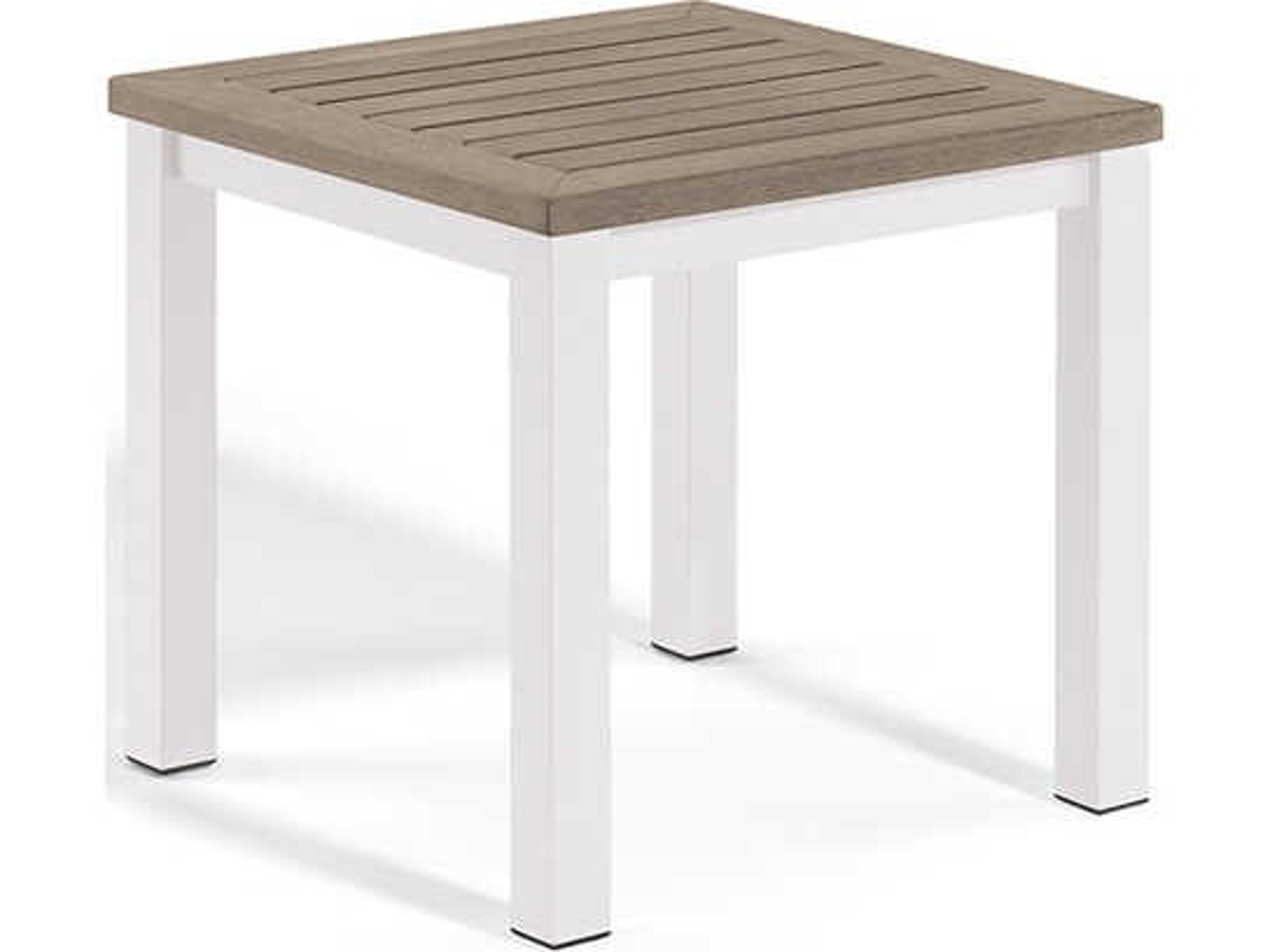 Oxford Garden Travira Aluminum Square End Table