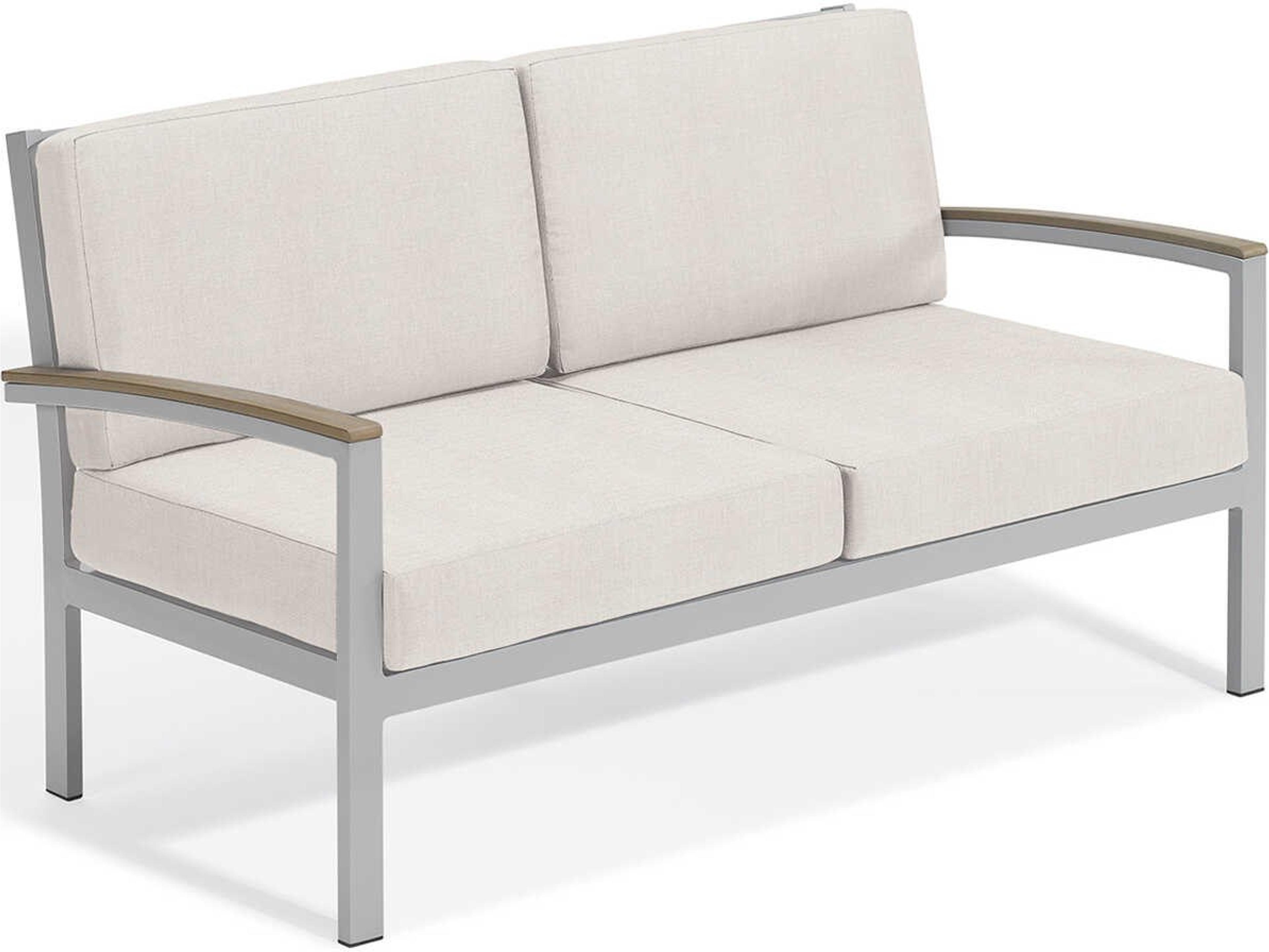 Oxford Garden Travira Aluminum Cushion Loveseat