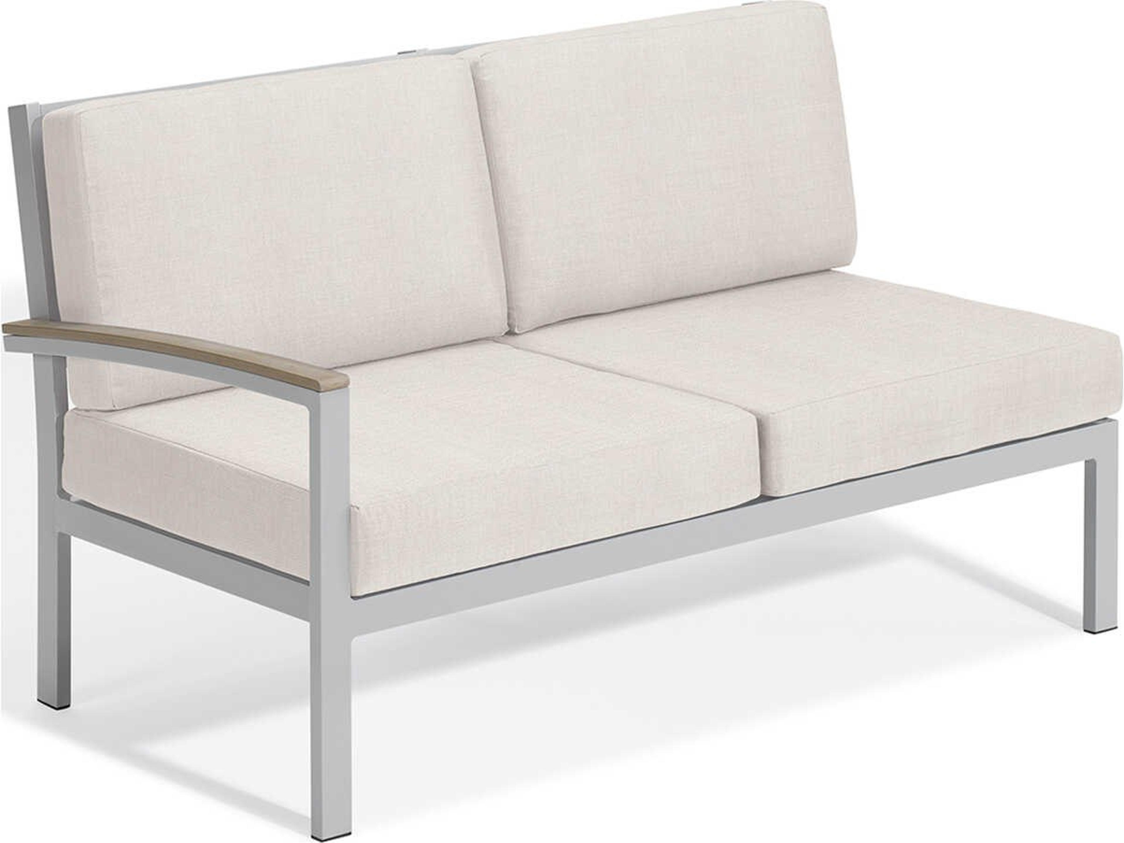 Oxford Garden Travira Aluminum Cushion Loveseat Right Facing