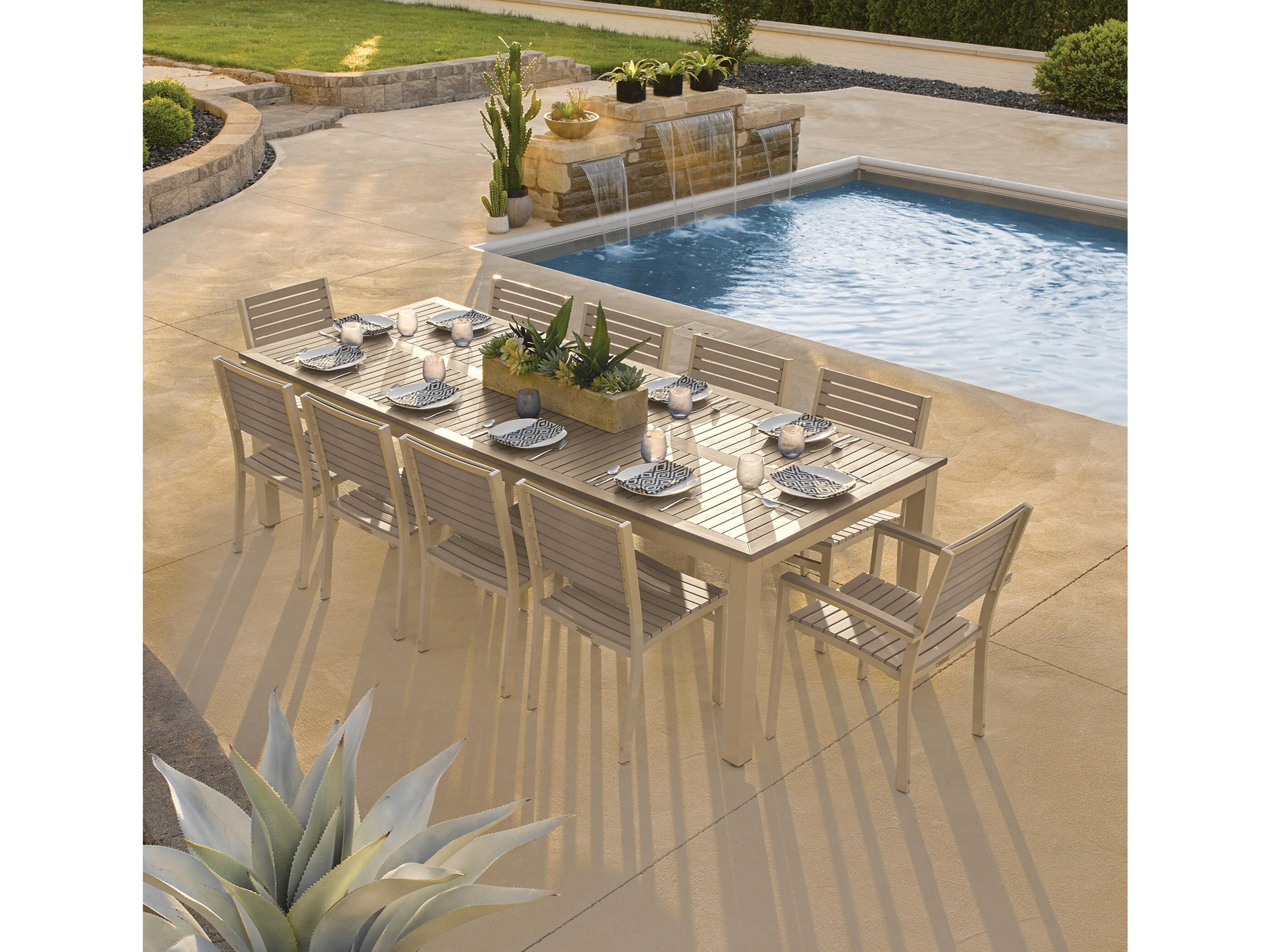 Oxford Garden Travira Aluminum Resin Dining Chair Set of 2