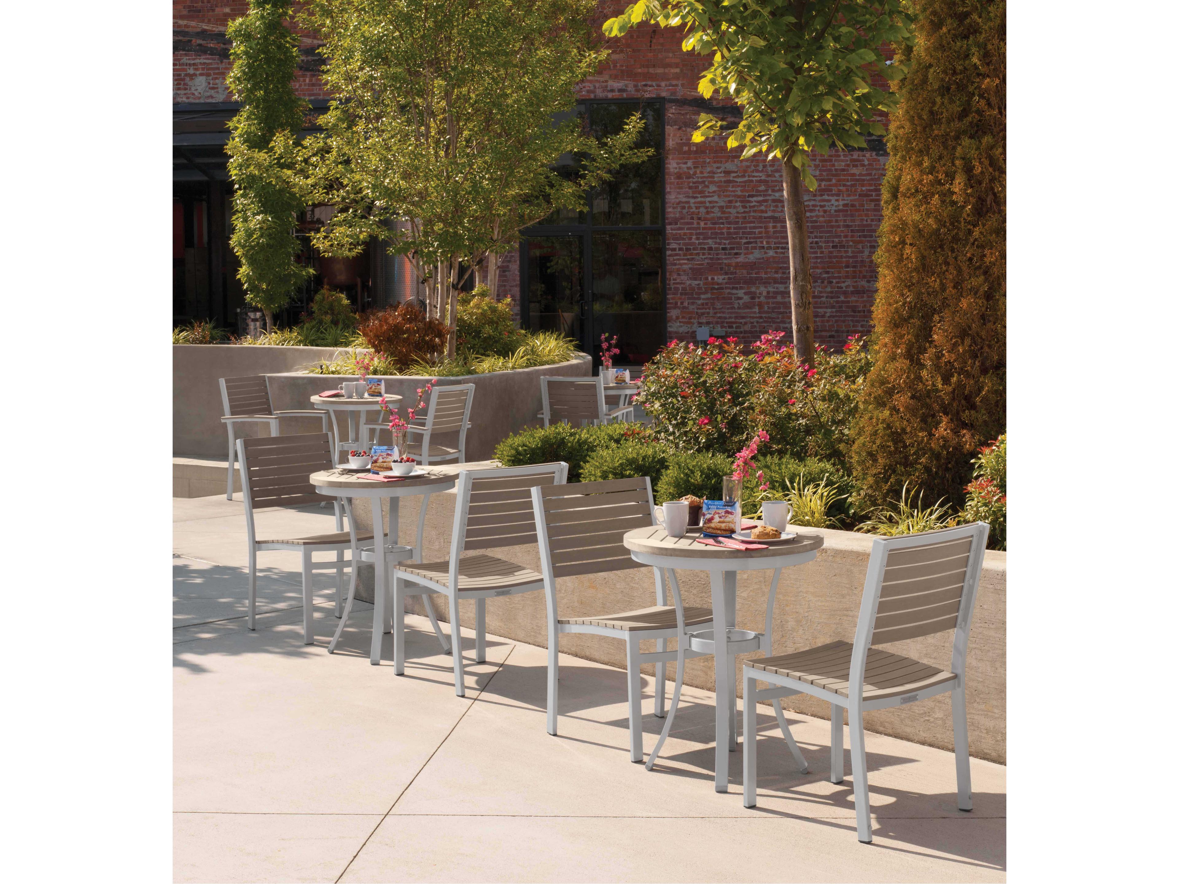 Oxford Garden Travira Aluminum Resin Dining Chair Set of 2