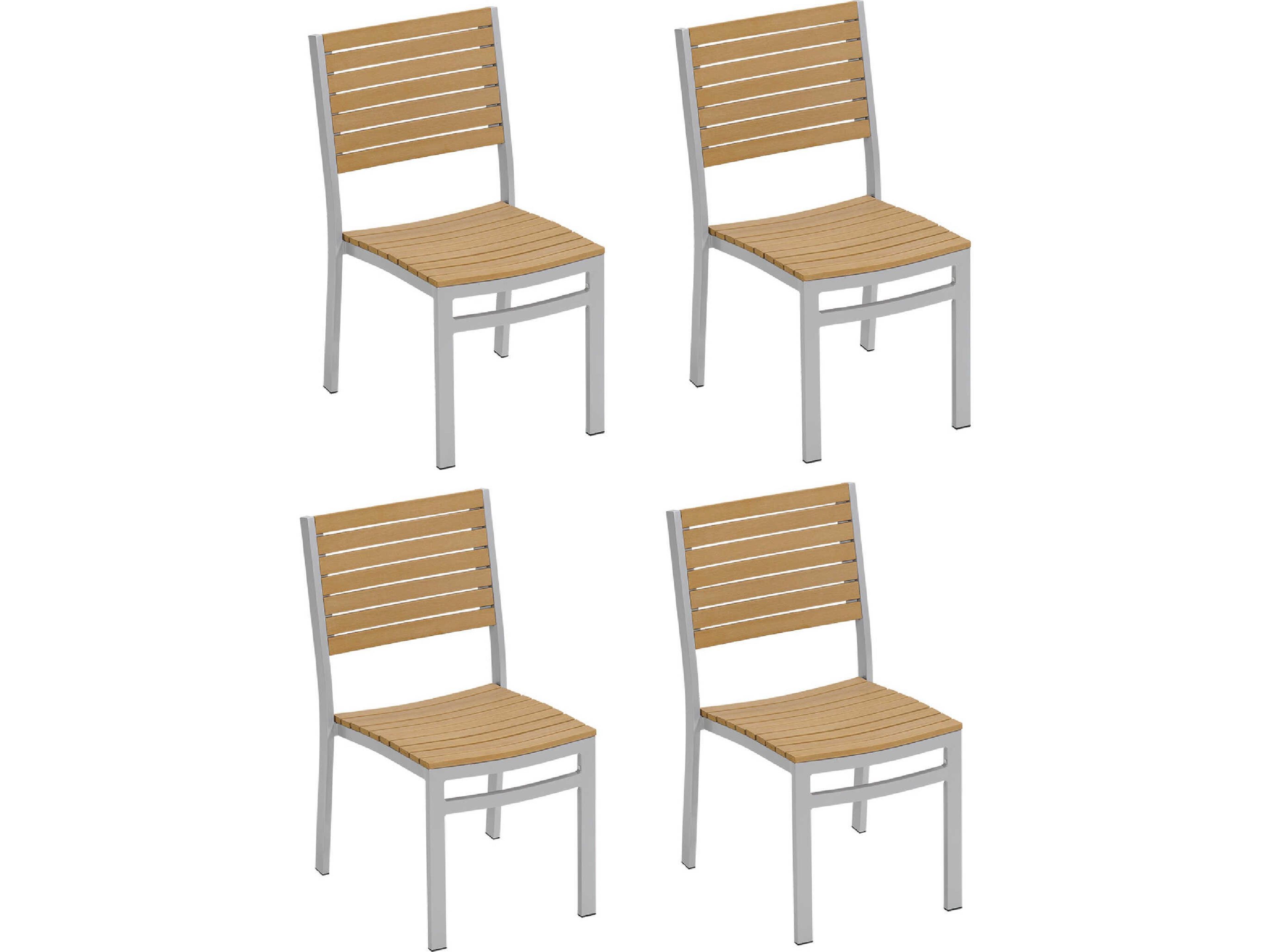 Travira Aluminum Resin Dining Chair Set of 4