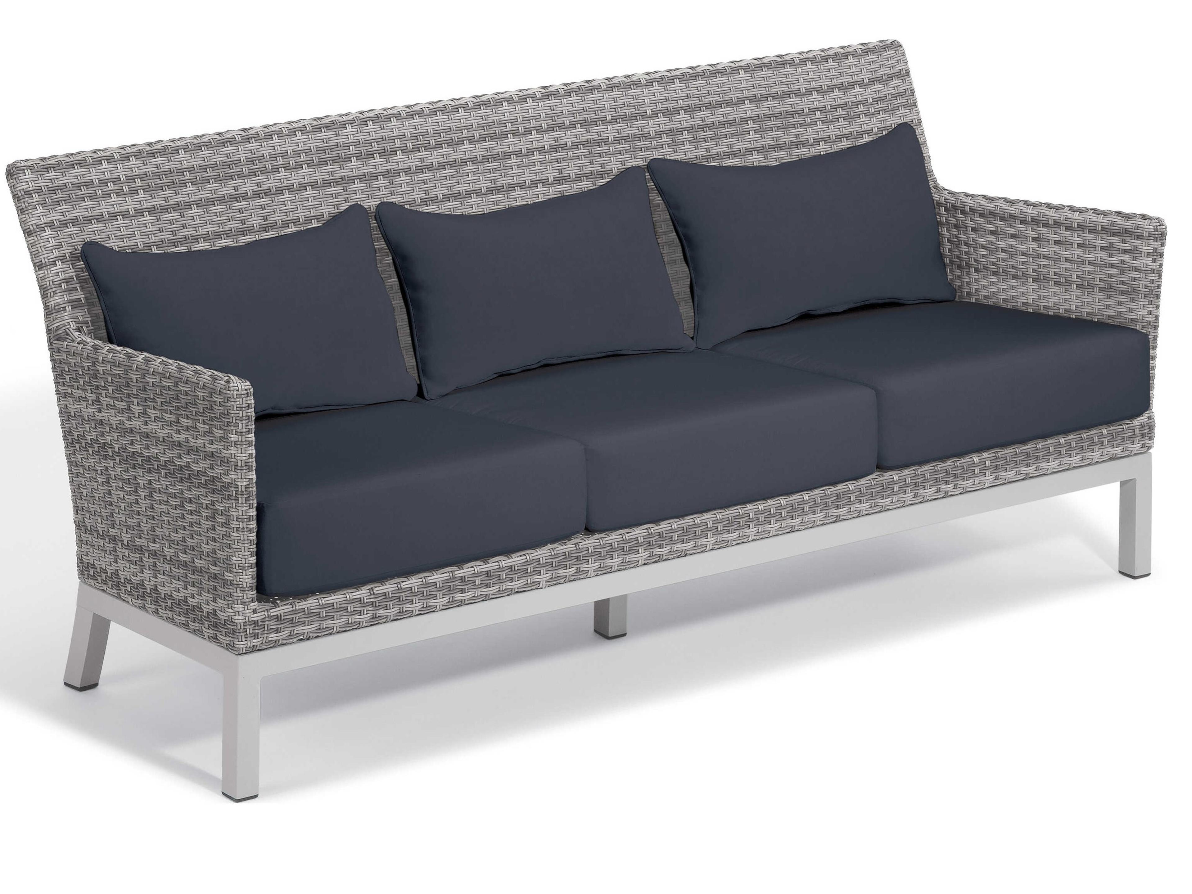 Oxford Garden Argento Aluminum Cushion Sofa