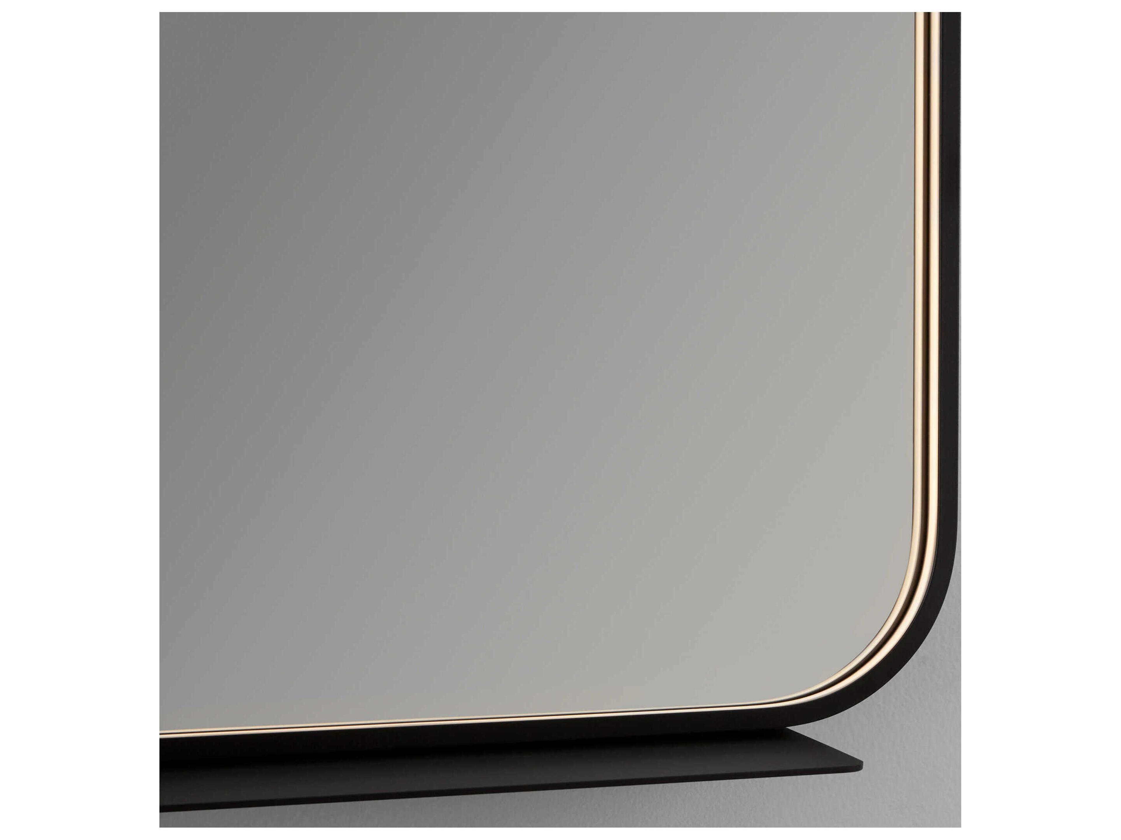 Oxygen by Quorum Avior Black Rectangular Wall Mirror