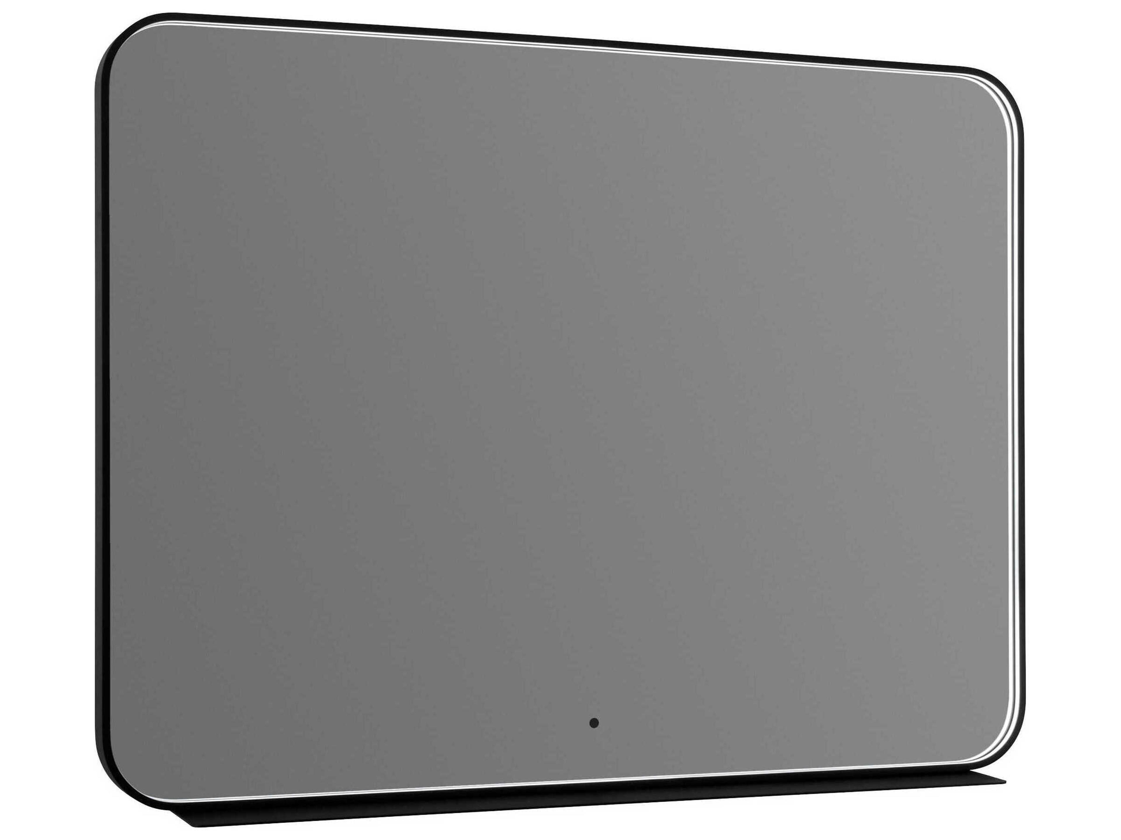 Oxygen by Quorum Avior Black Rectangular Wall Mirror
