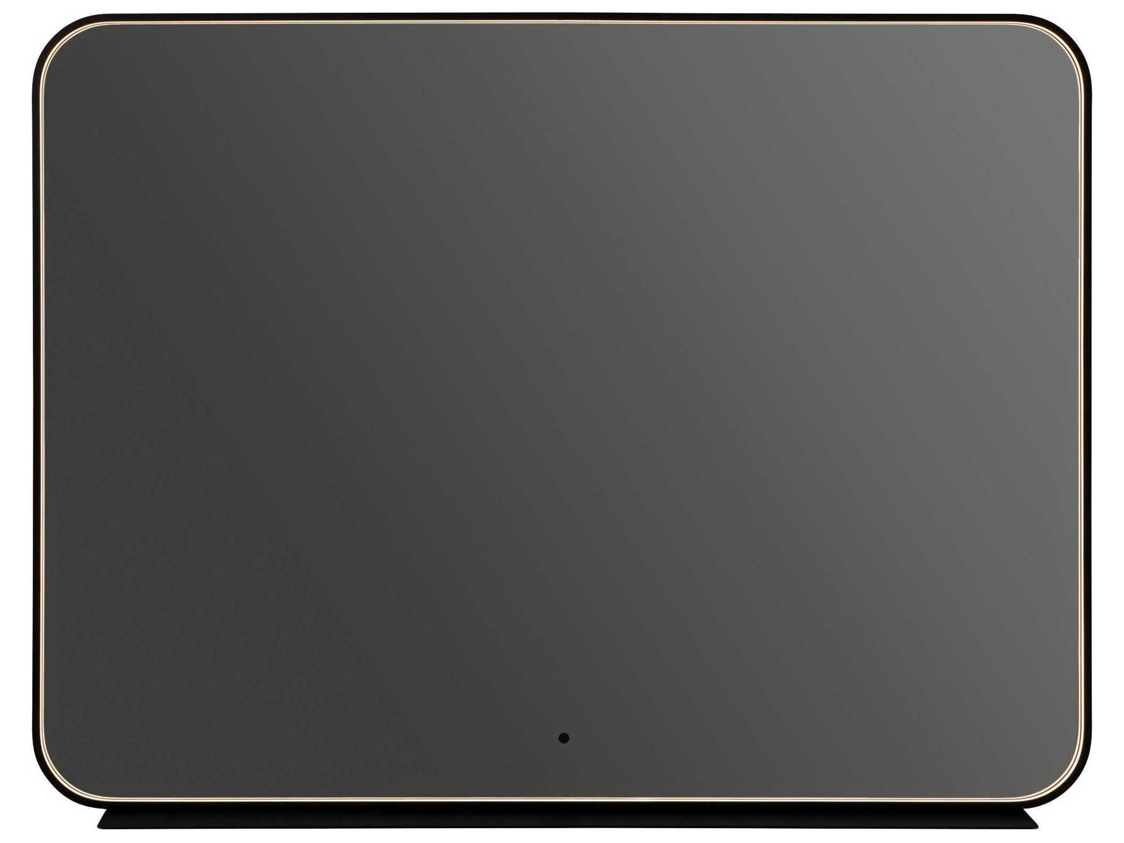 Oxygen by Quorum Avior Black Rectangular Wall Mirror