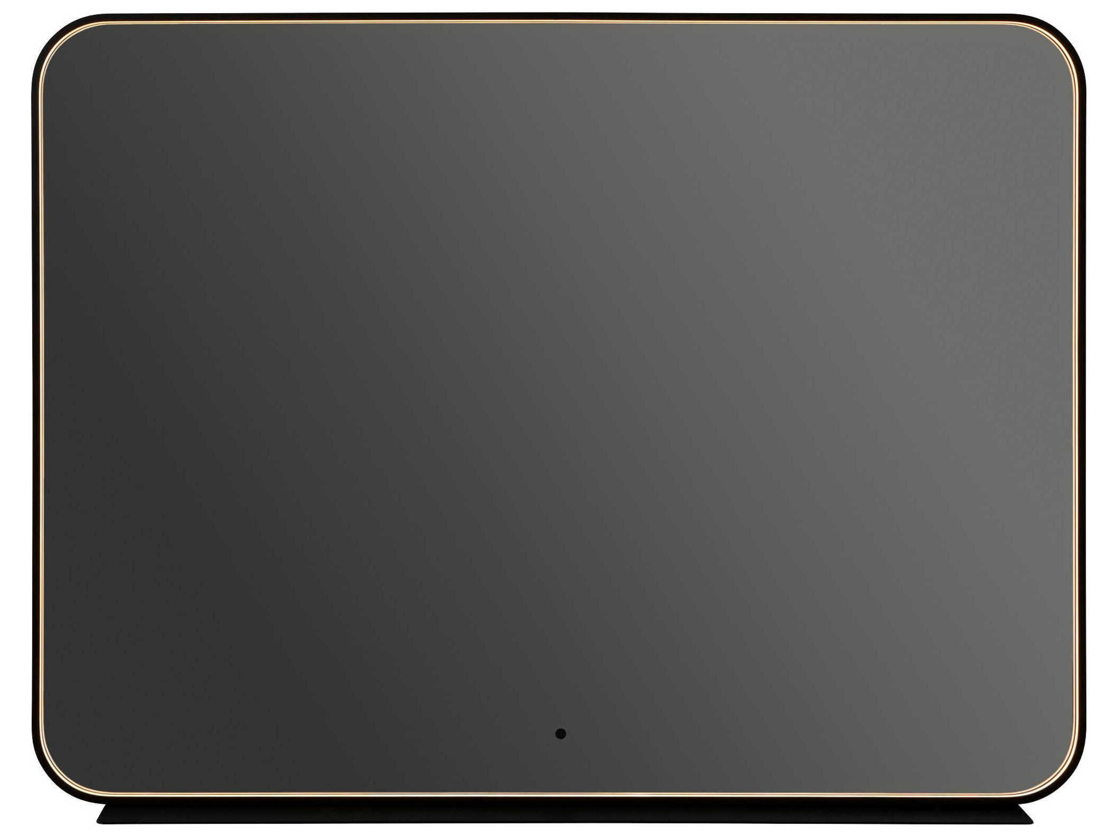 Oxygen by Quorum Avior Black Rectangular Wall Mirror