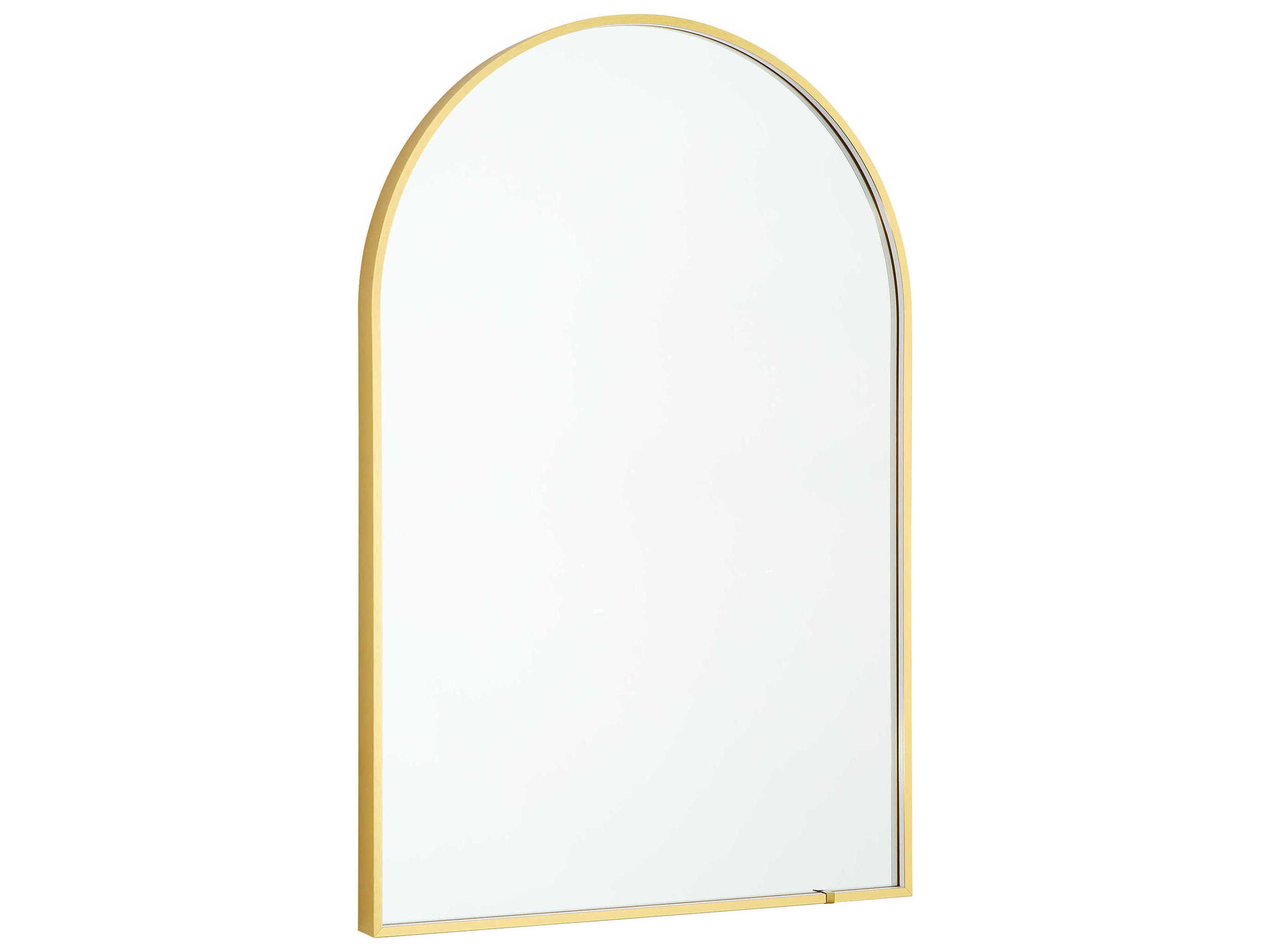 Oxygen by Quorum Avior Brushed Brass Arch Wall Mirror