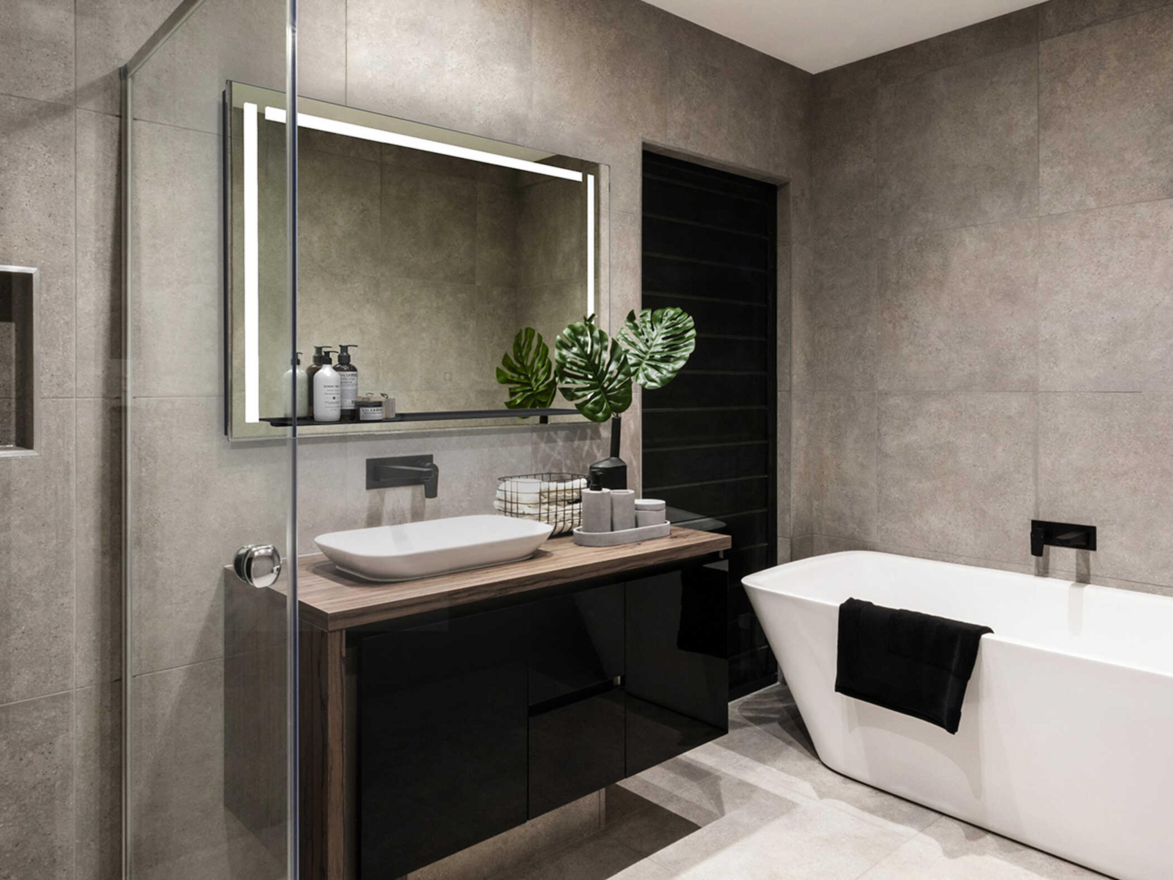 Oxygen by Quorum Skylight Black Square Wall Mirror