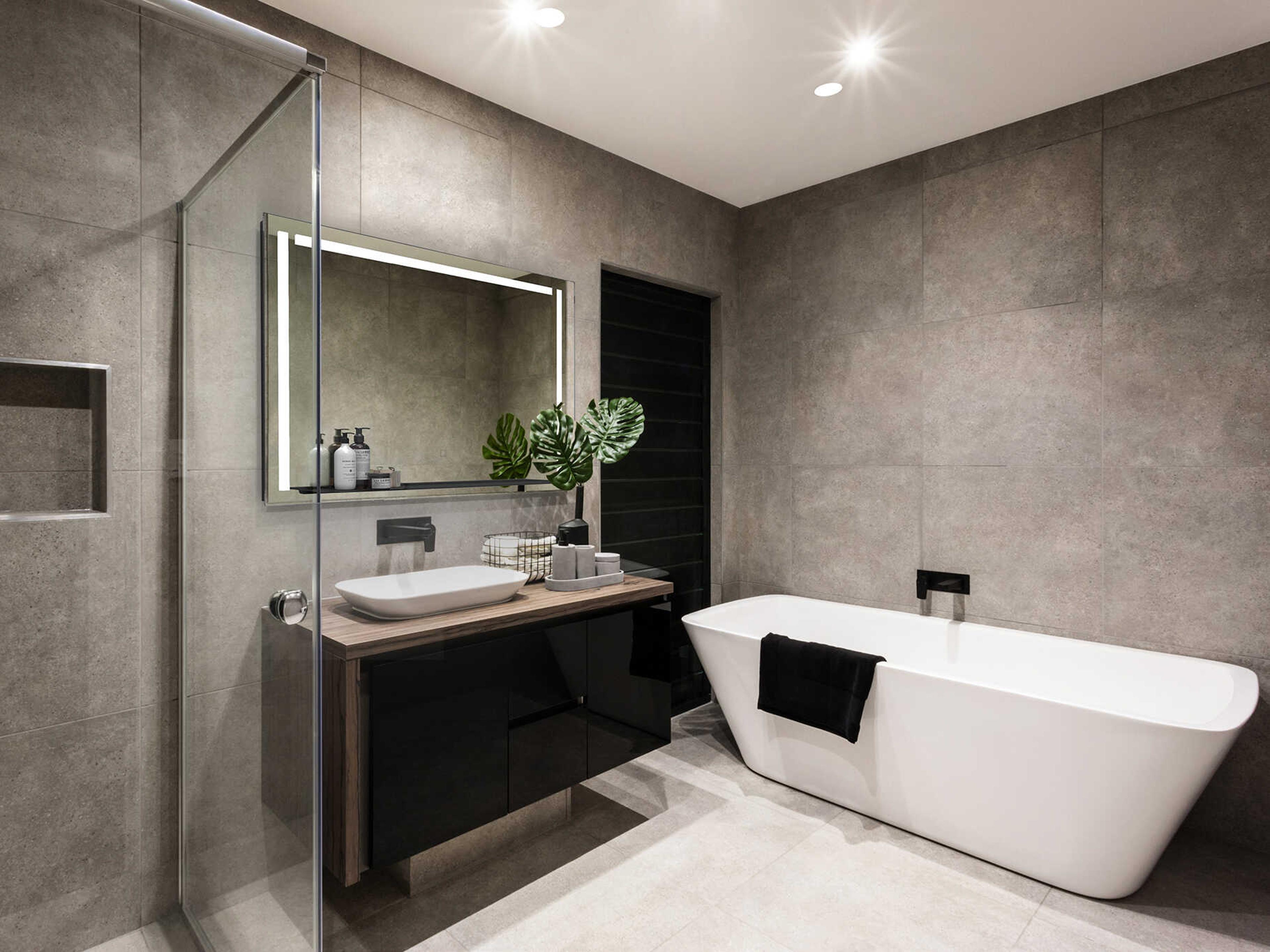 Oxygen by Quorum Skylight Black Square Wall Mirror