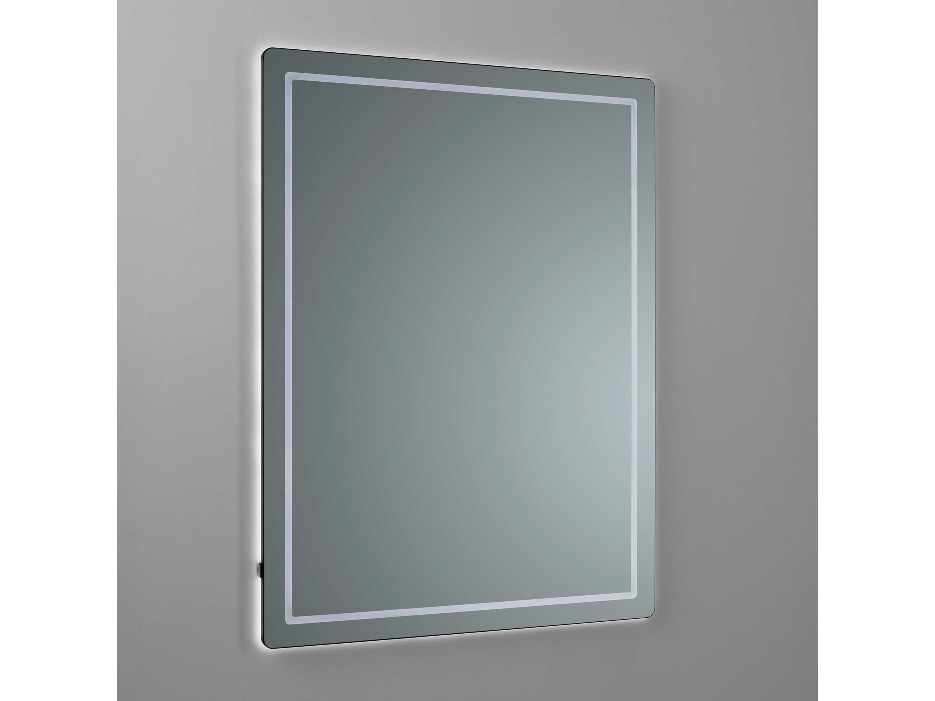 Oxygen by Quorum Compact Black Rectangular Wall Mirror
