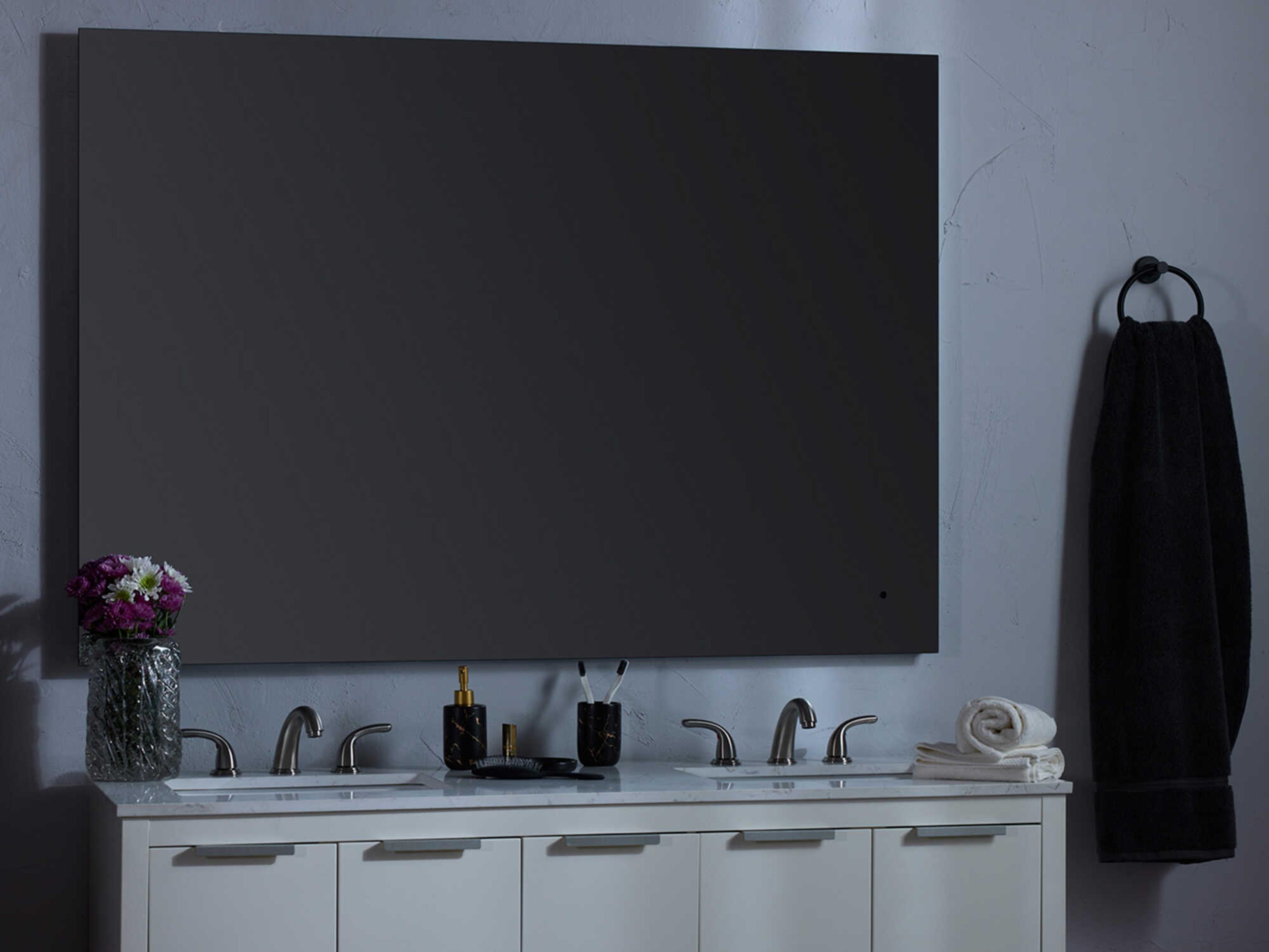 Oxygen by Quorum Track Black Square Wall Mirror