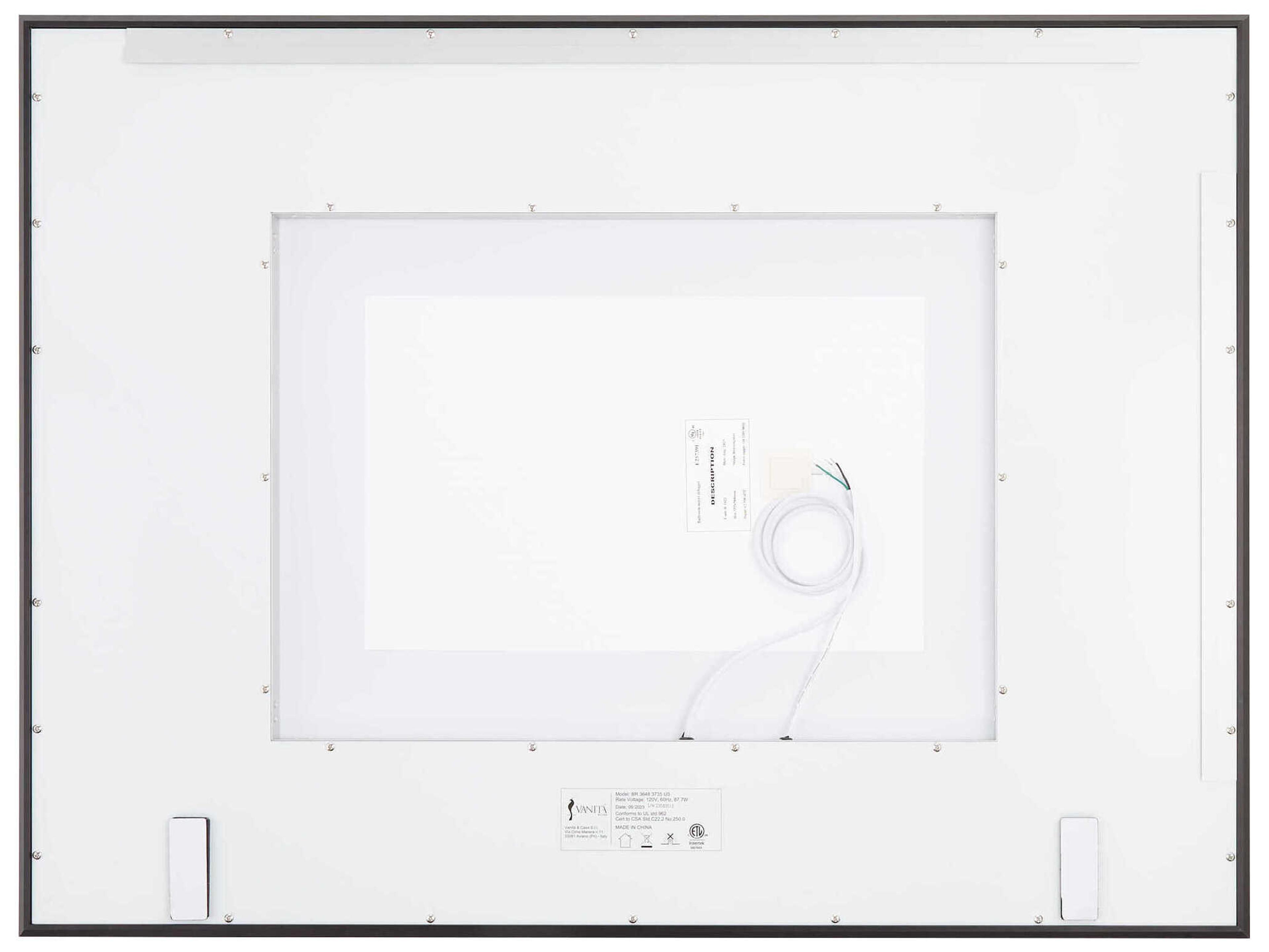 Oxygen by Quorum Dusk Black Rectangular Wall Mirror