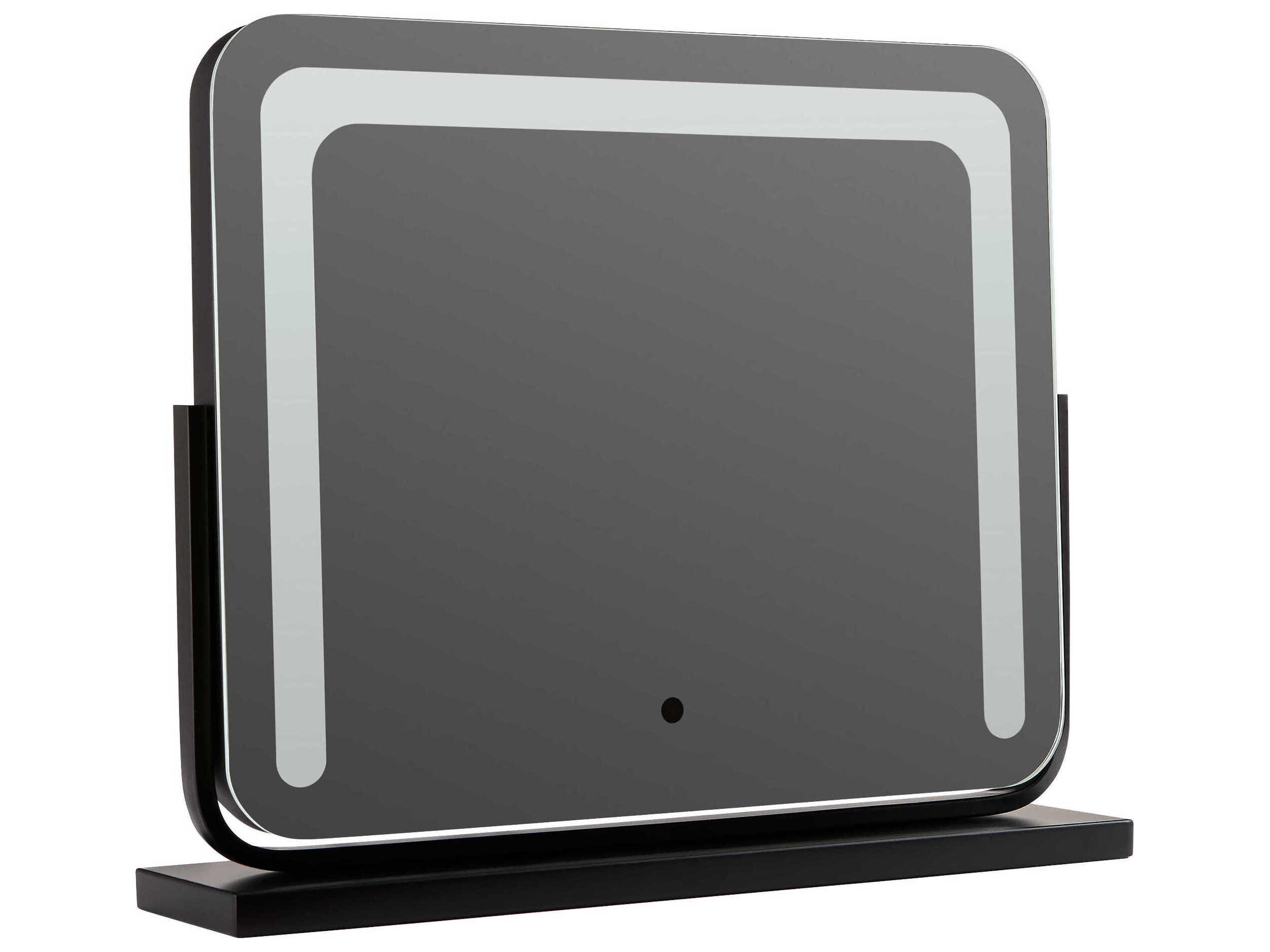 Oxygen by Quorum Black Rectangular Make-Up Mirror