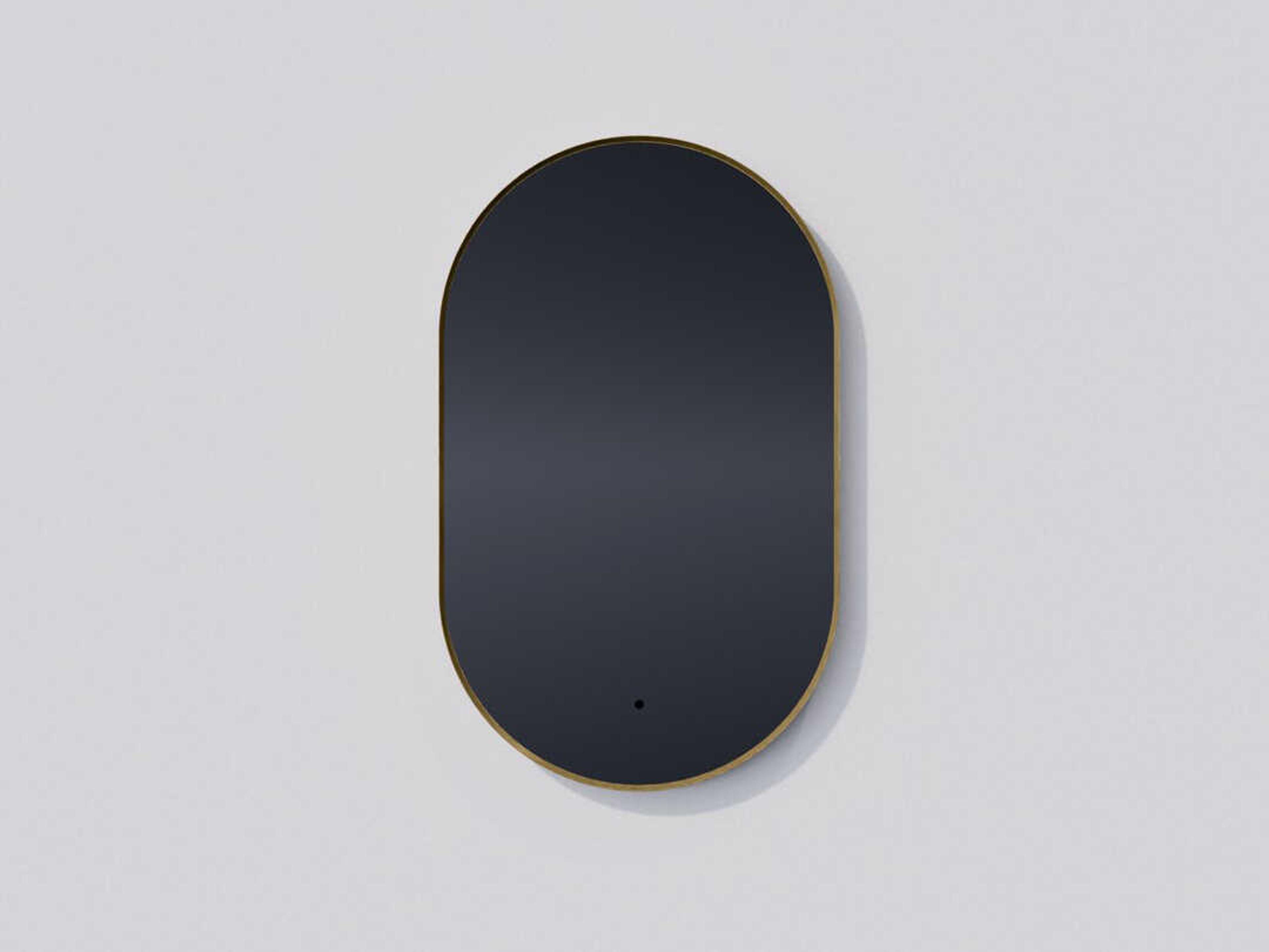 Oxygen by Quorum Argo Brushed Brass Oval Wall Mirror