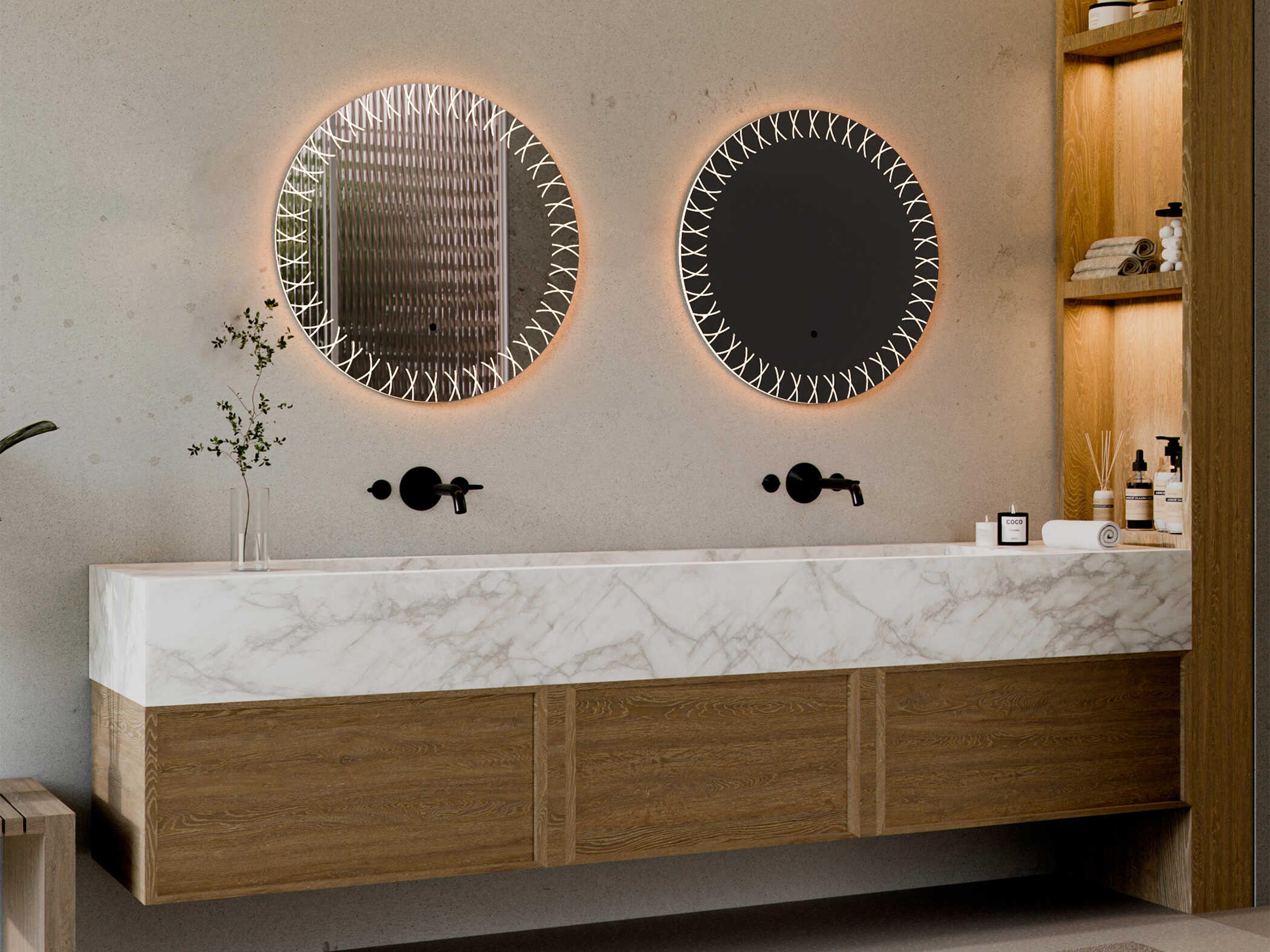 Oxygen by Quorum XO Round Wall Mirror