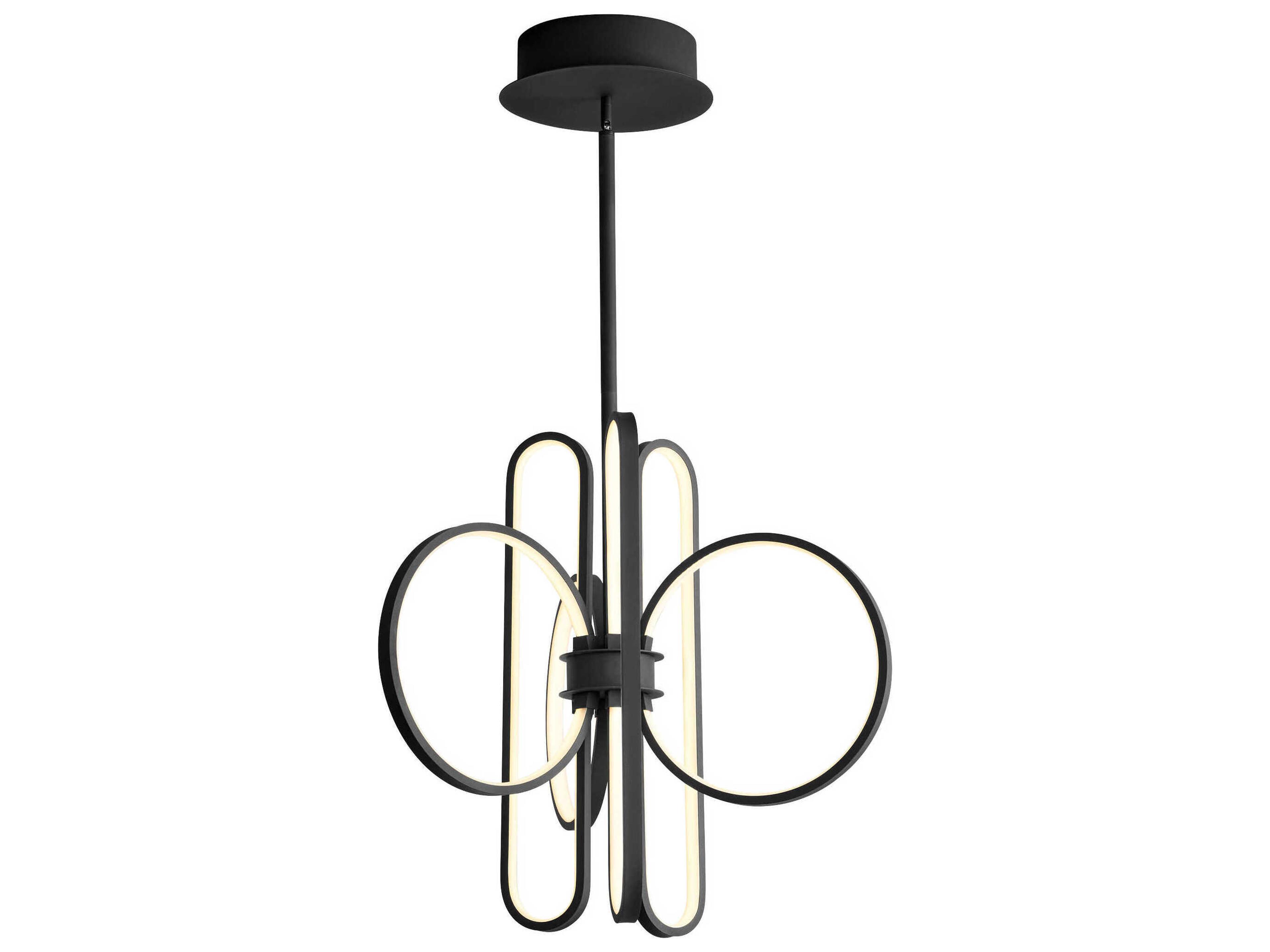 Oxygen by Quorum Lupe 6-Light Black Chandelier