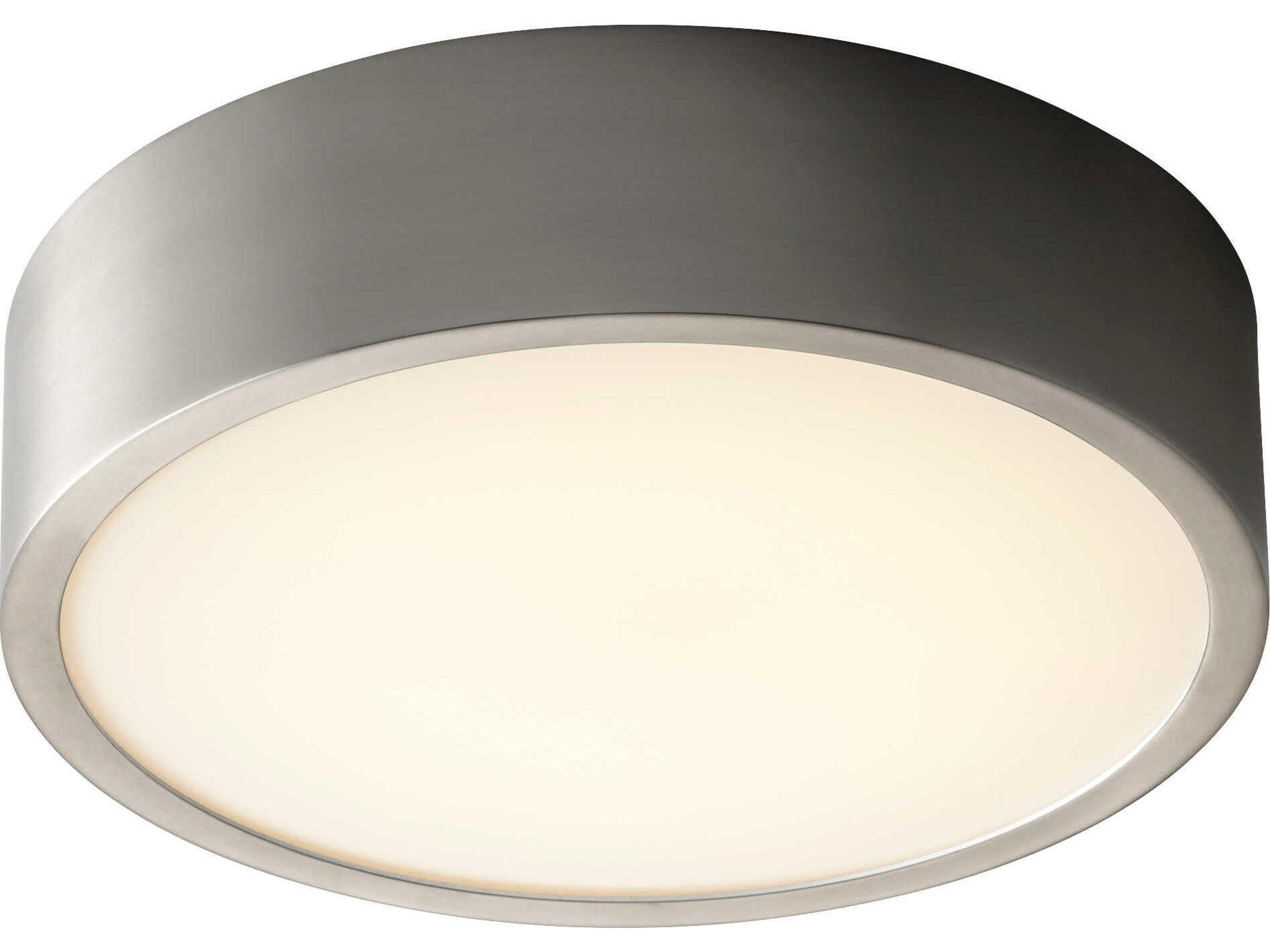 Oxygen by Quorum Peepers 1-Light Satin Nickel Round Flush Mount