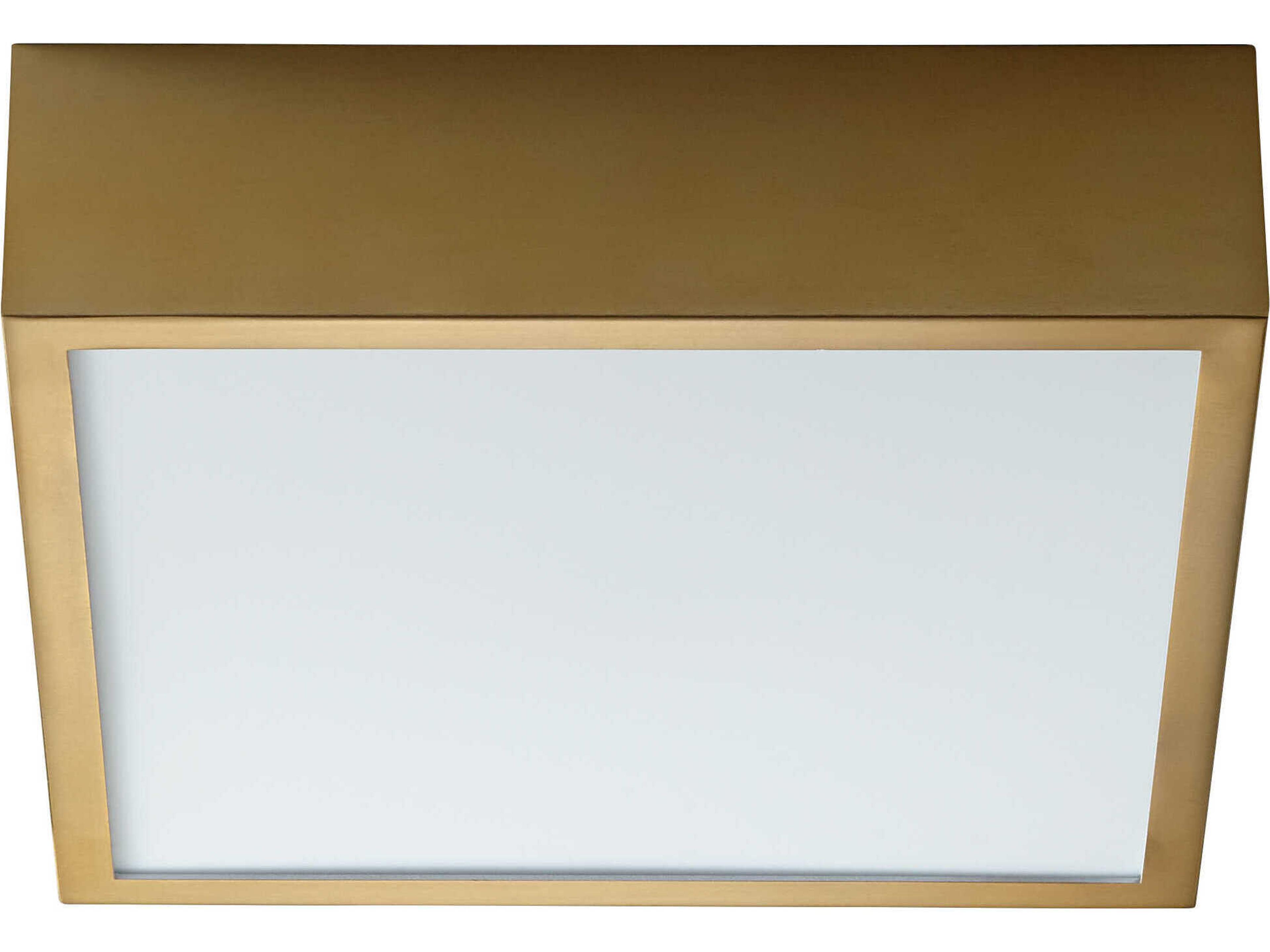 Oxygen by Quorum Pyxis 1-Light Aged Brass Flush Mount