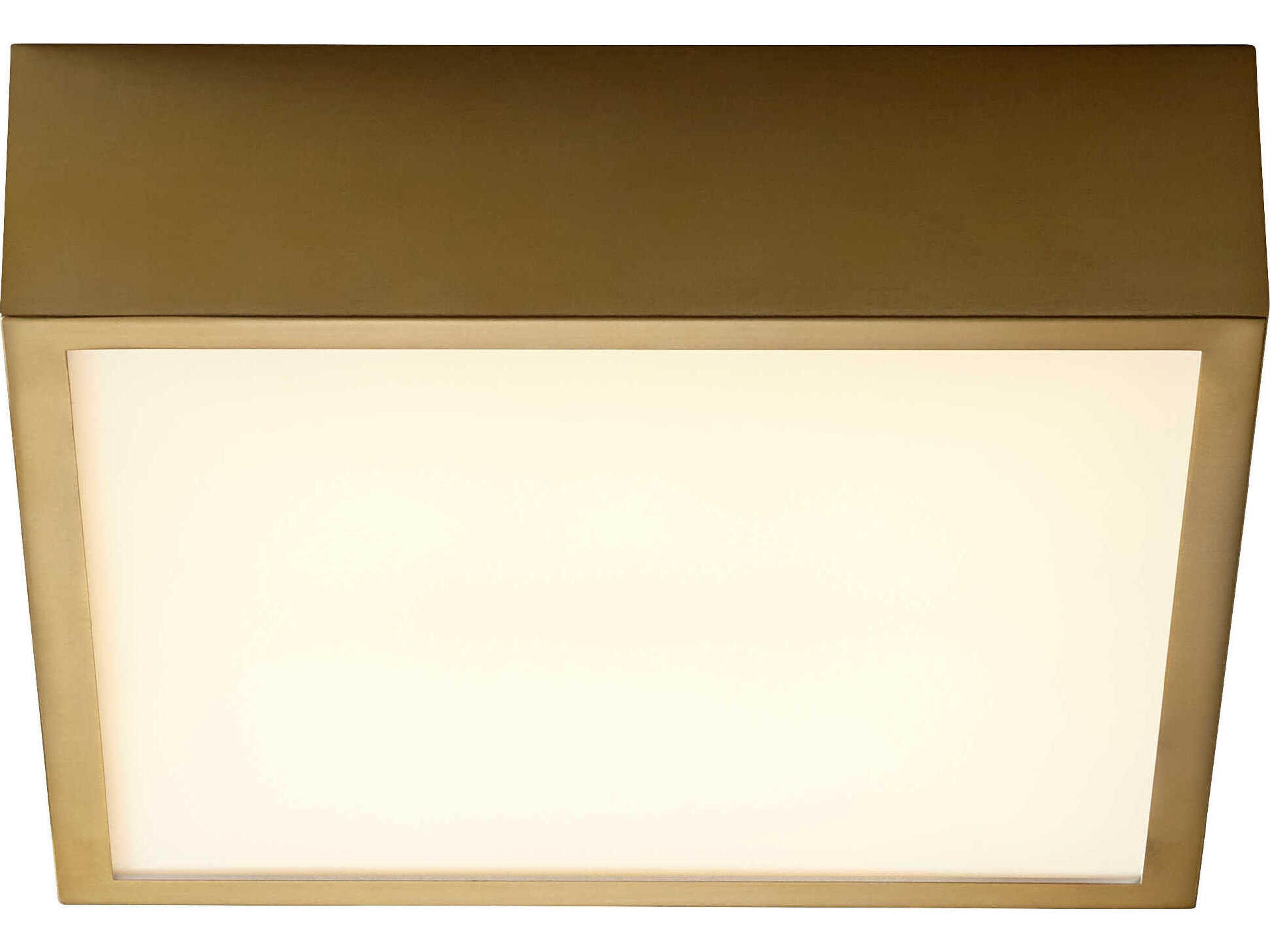 Oxygen by Quorum Pyxis 1-Light Aged Brass Flush Mount