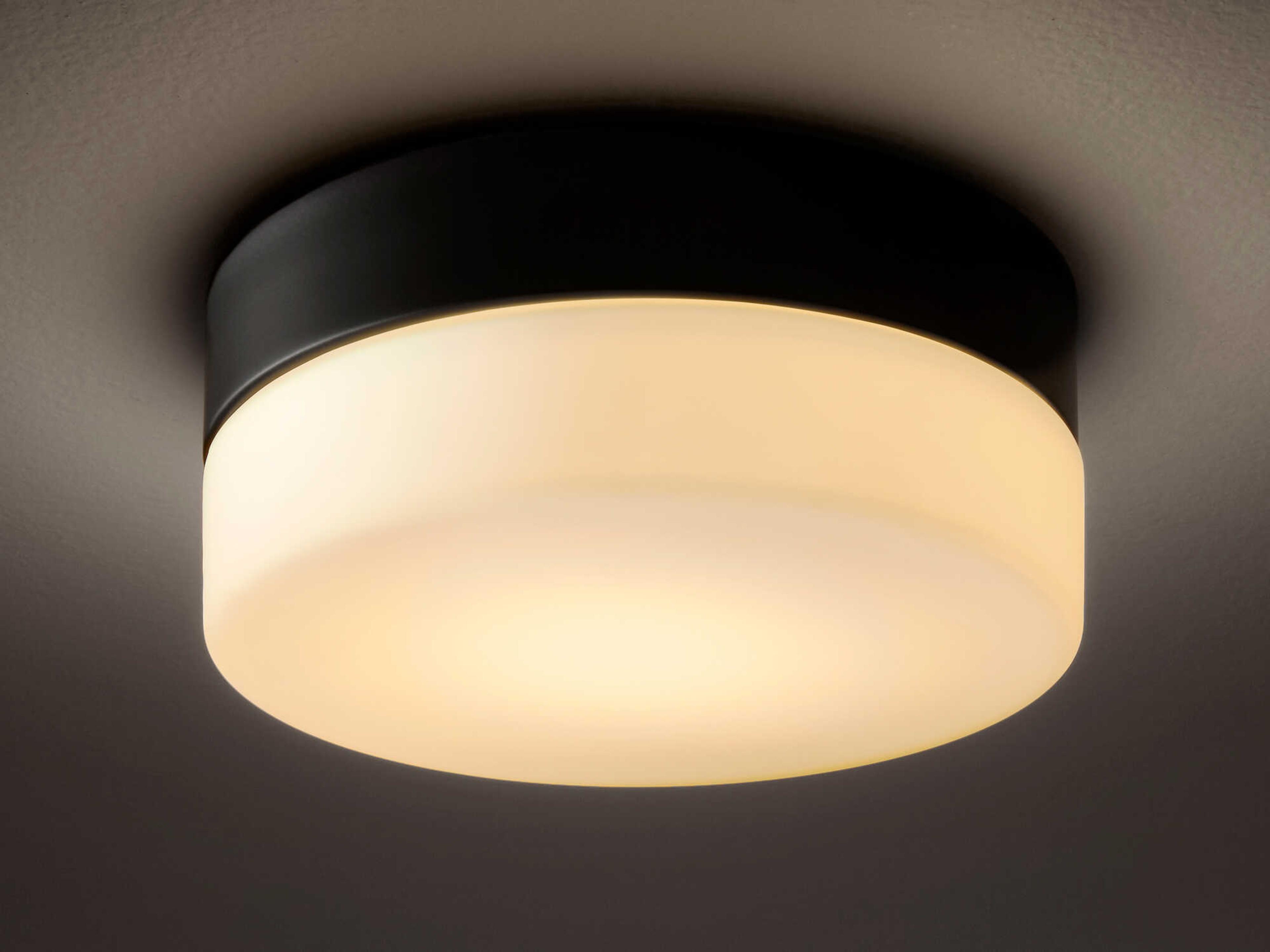 Oxygen by Quorum Zuri 1-Light Black Round Flush Mount