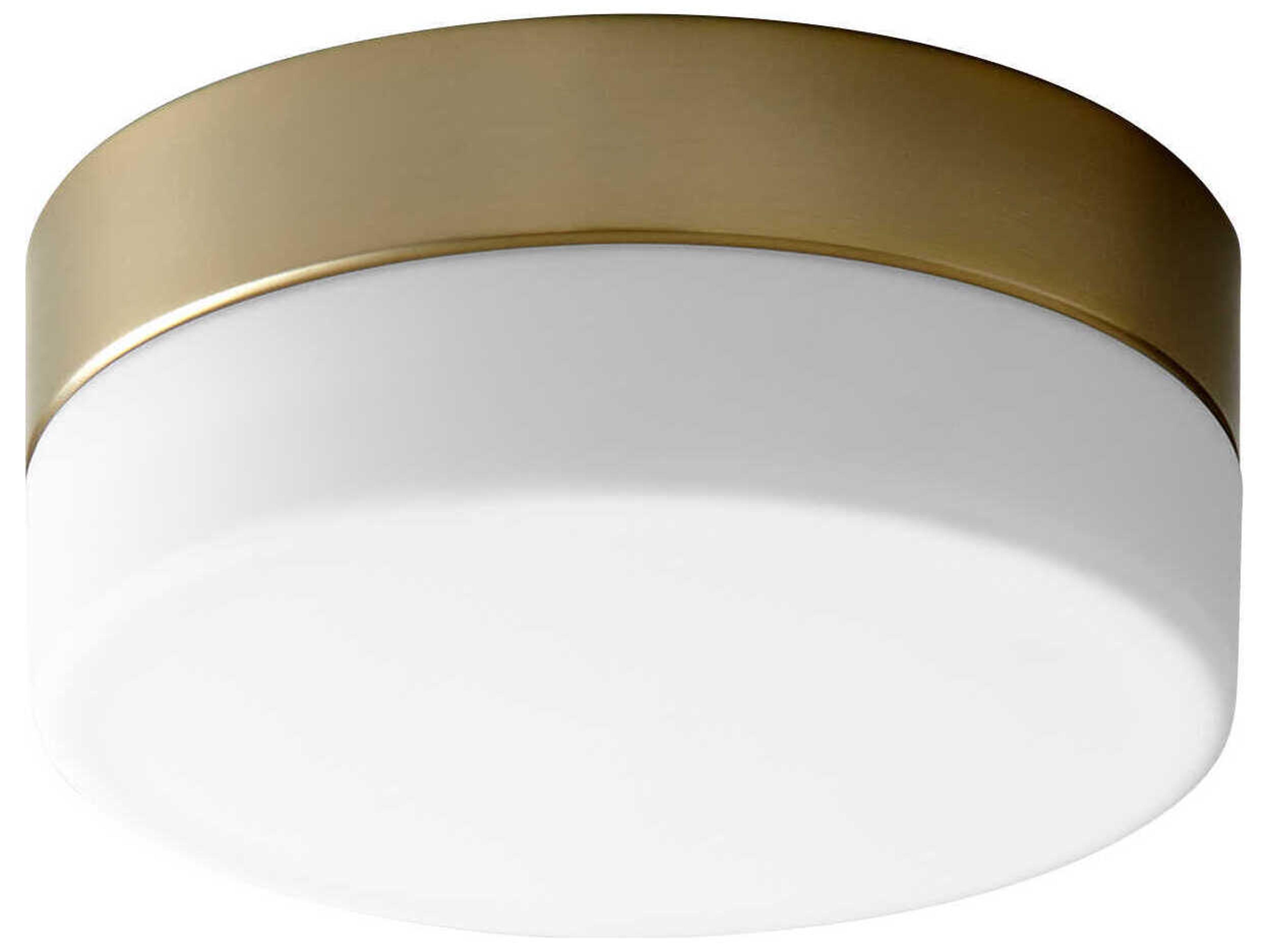 Zuri 1-Light Aged Brass Round Flush Mount