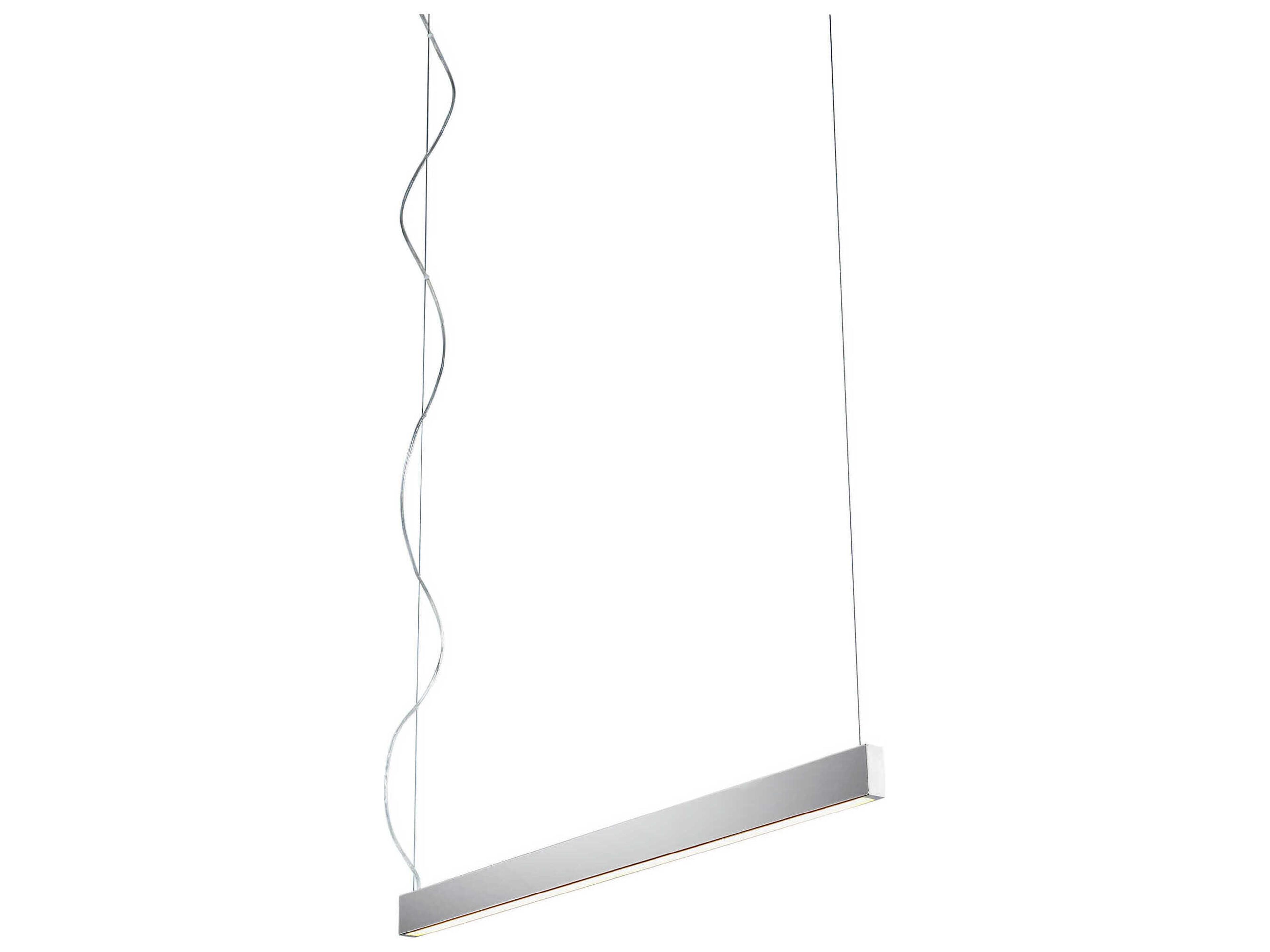 Zepp 1-Light Polished Nickel Linear Island Pendant