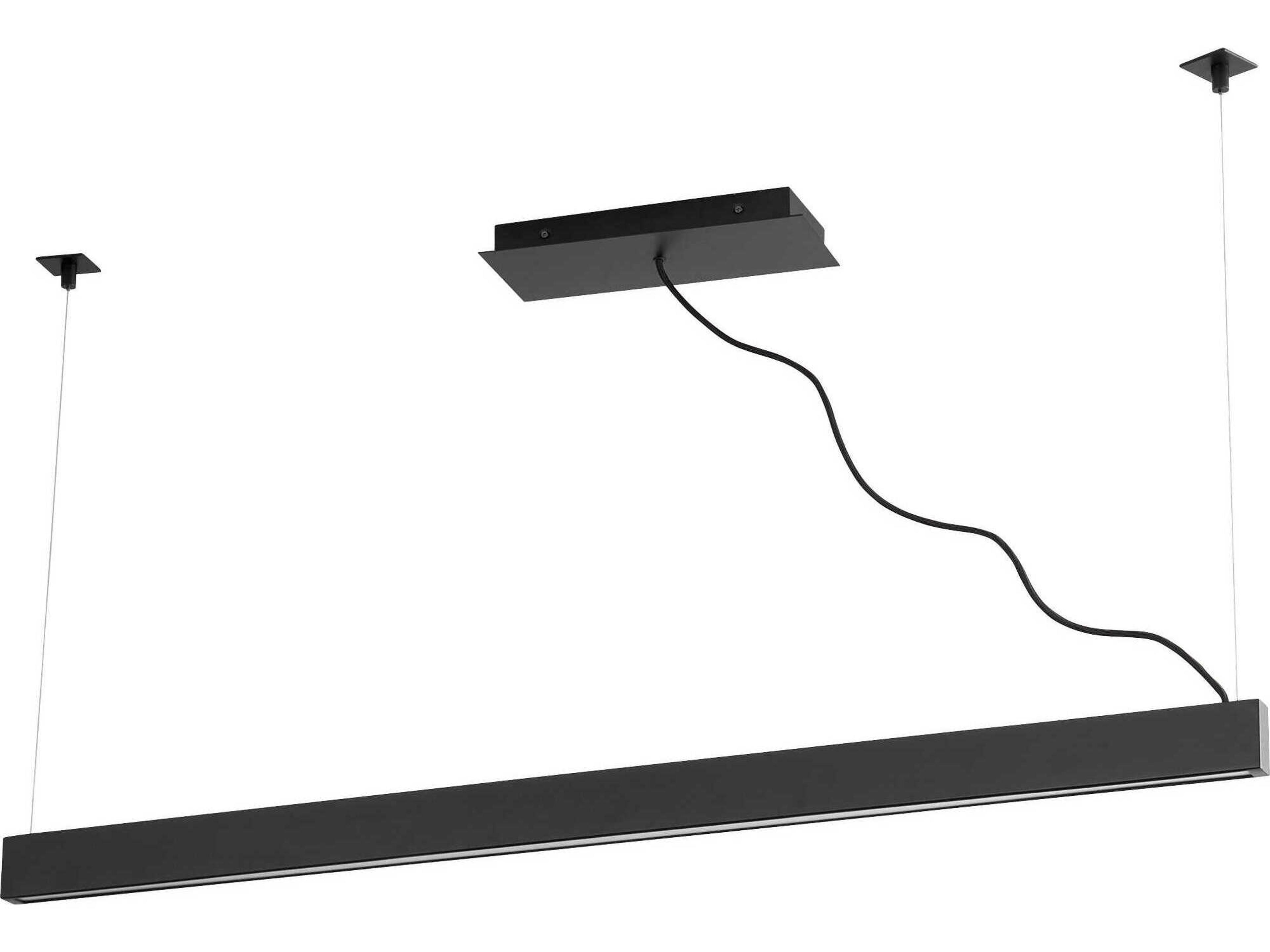 Zepp 2-Light Black Linear Island Pendant